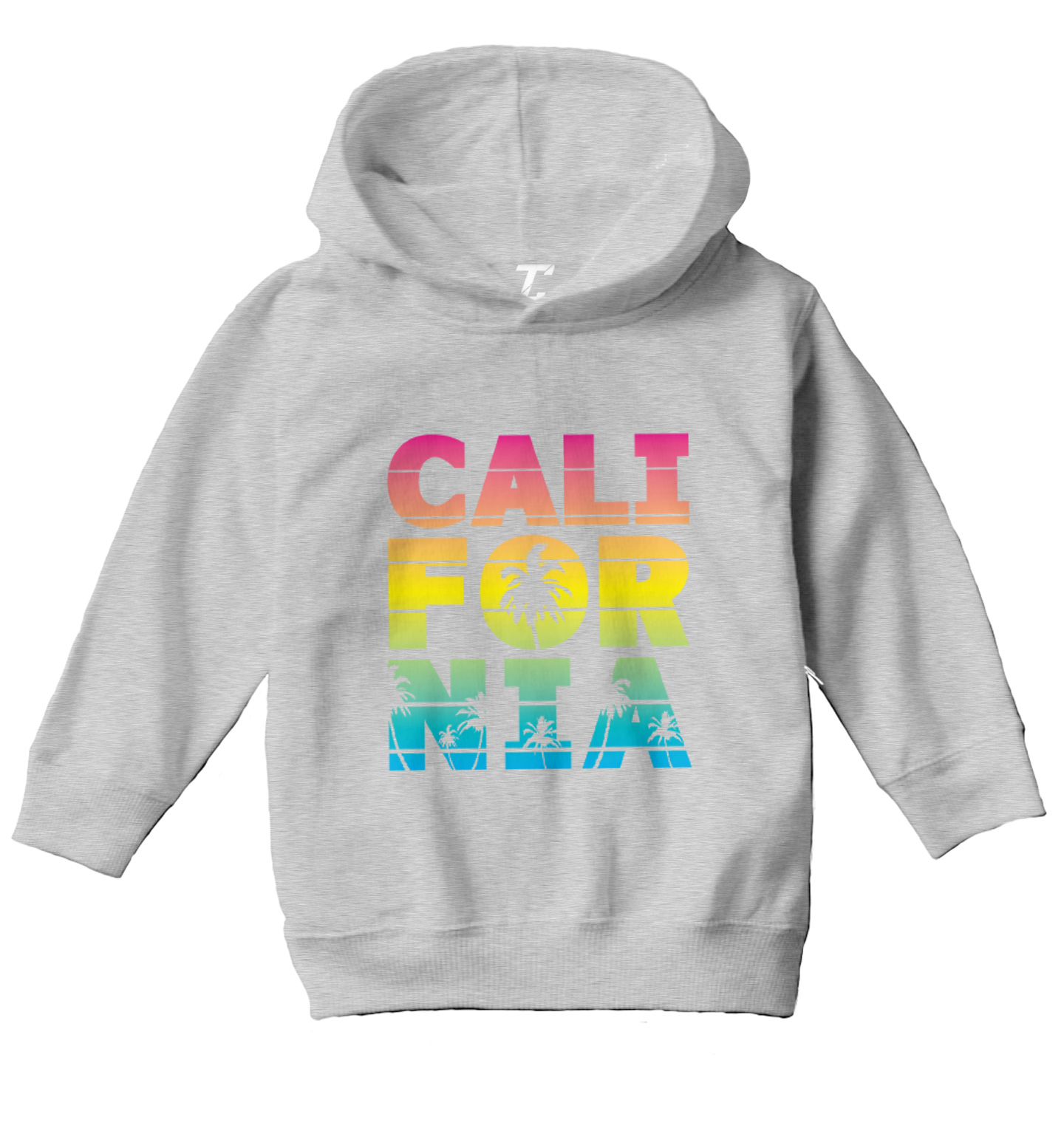California - Neon Palm Tree Cali Summer Ocean Beach Toddler/Youth Hoodie - Picture 6 of 12