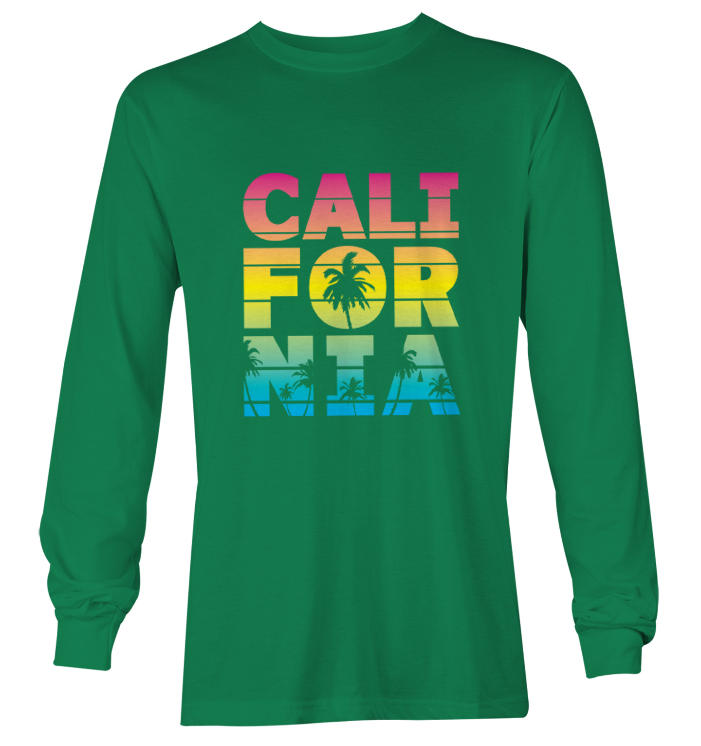 California - Neon Palm Tree Cali Summer Ocean Beach Youth T-Shirt - Picture 15 of 20
