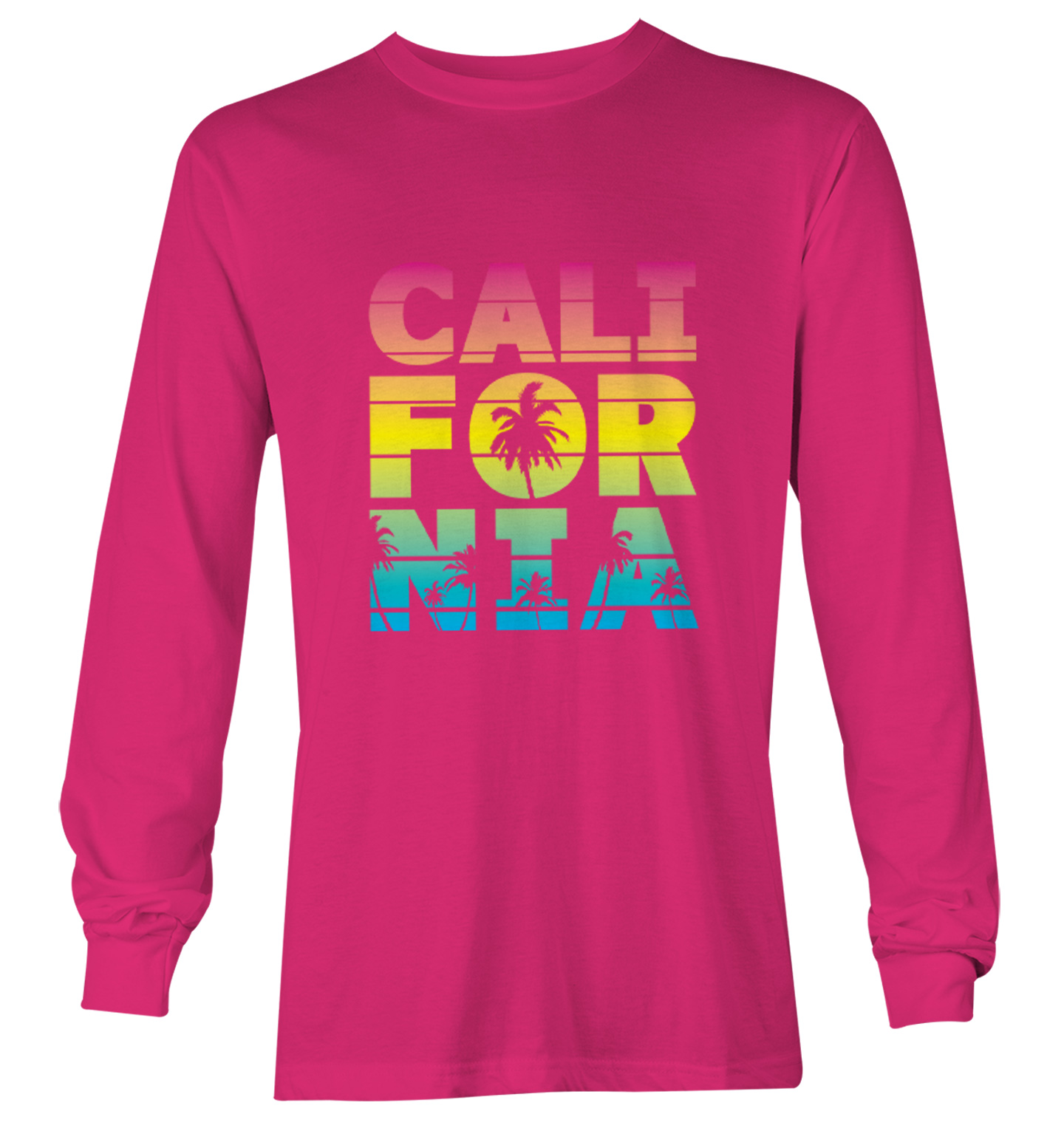 California - Neon Palm Tree Cali Summer Ocean Beach Youth T-Shirt - Picture 18 of 20