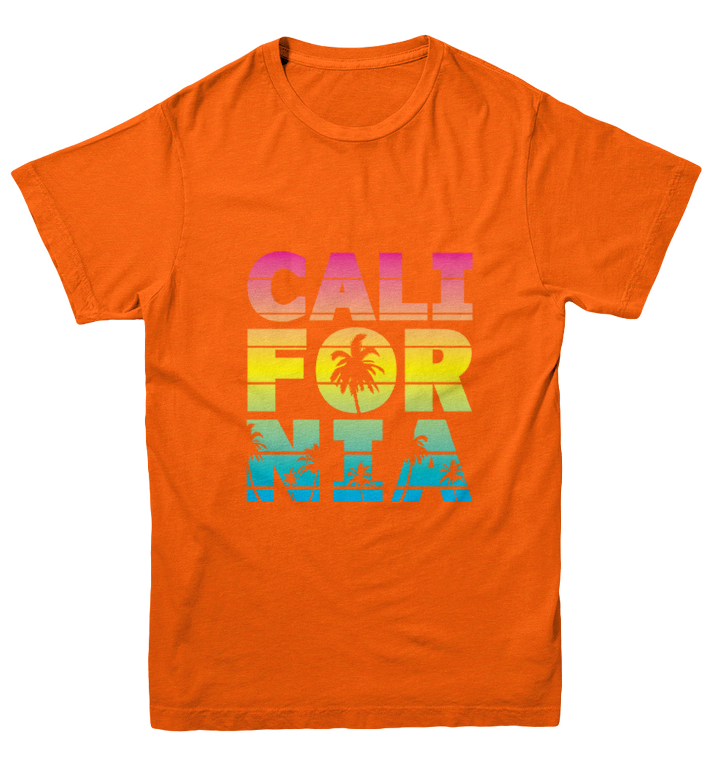 California - Neon Palm Tree Cali Summer Ocean Beach Youth T-Shirt - Picture 8 of 20