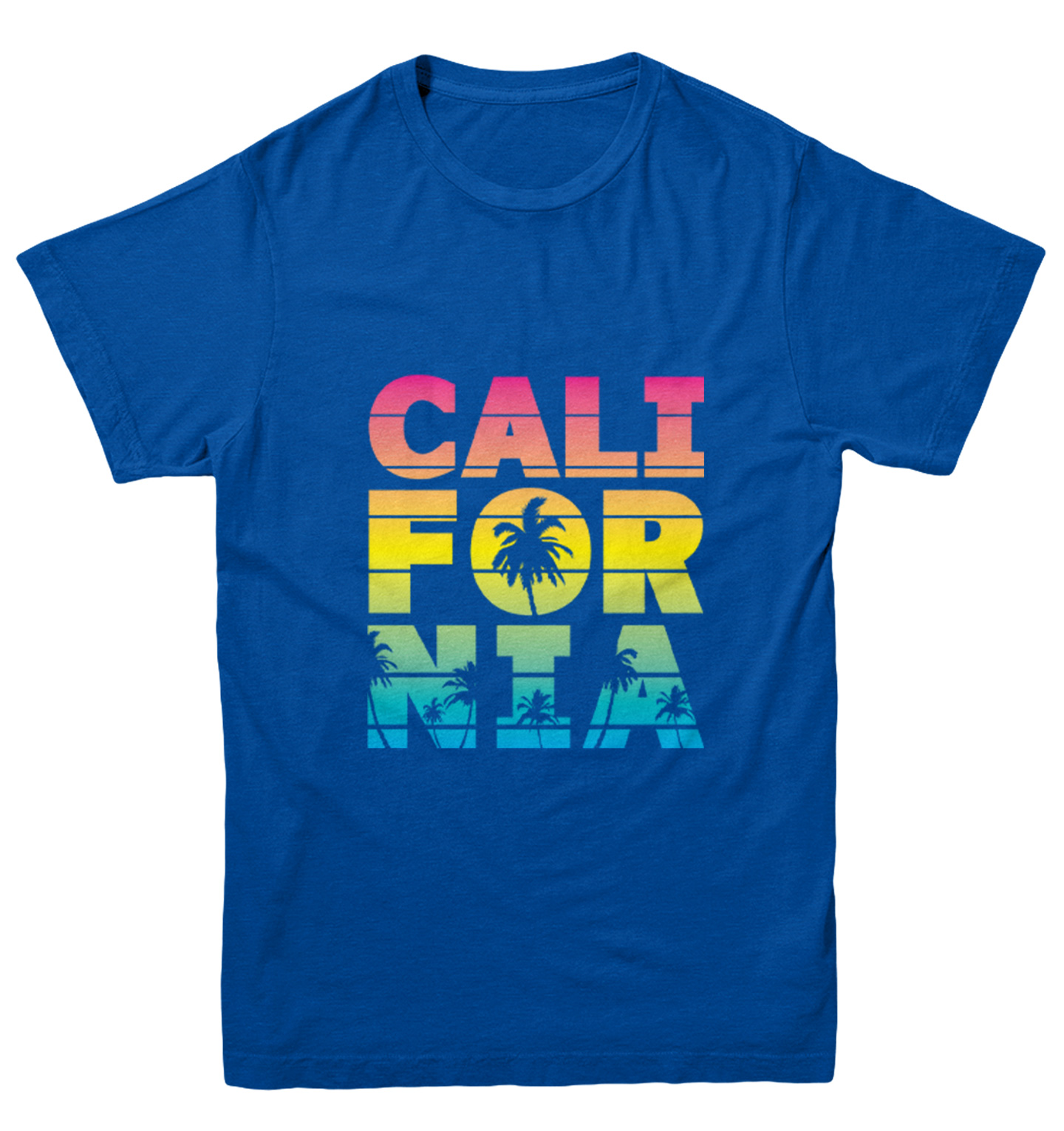 California - Neon Palm Tree Cali Summer Ocean Beach Youth T-Shirt - Picture 12 of 20