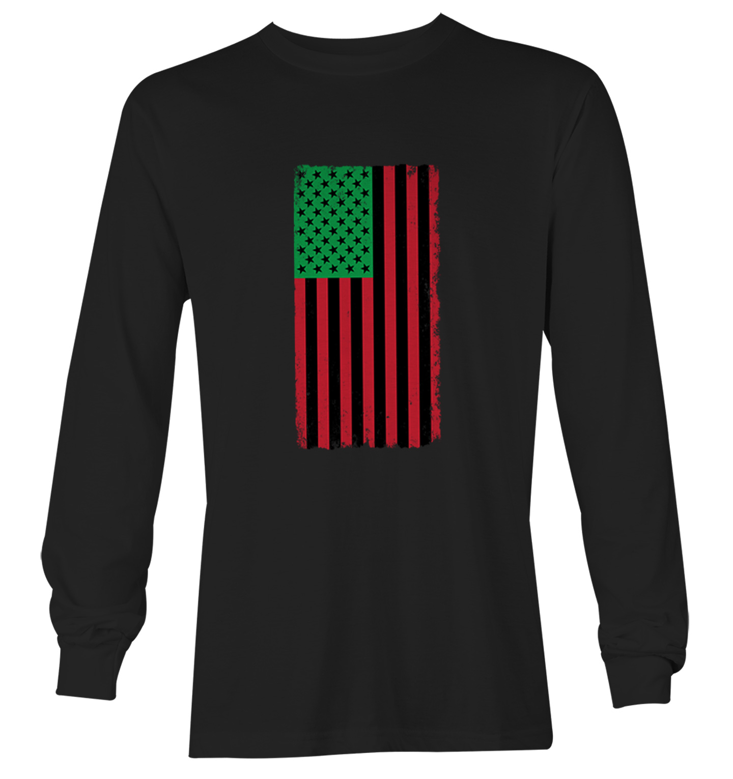 Distressed American Flag Africa Colors - Powerful Pride Youth T-Shirt - Picture 13 of 20