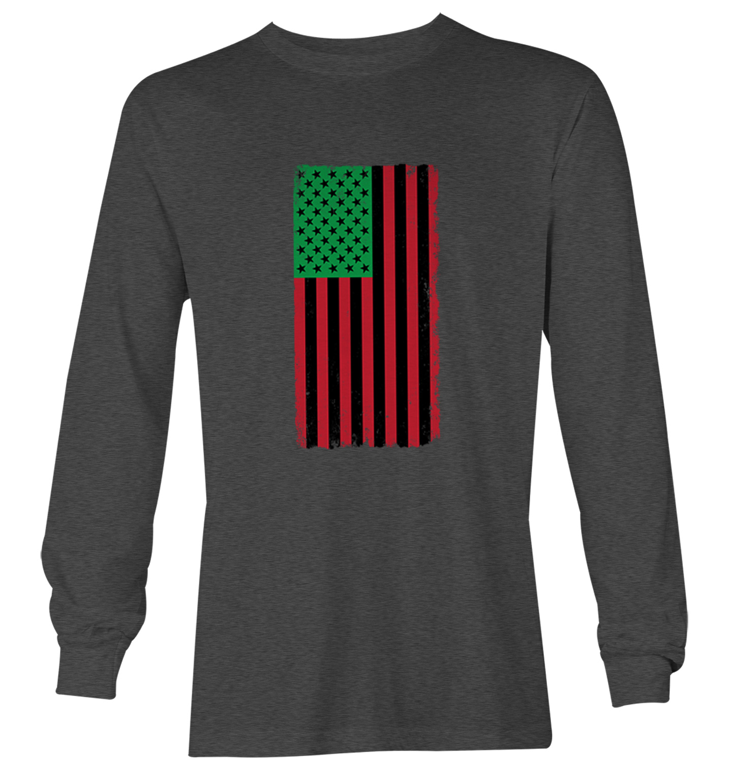 Distressed American Flag Africa Colors - Powerful Pride Youth T-Shirt - Picture 14 of 20