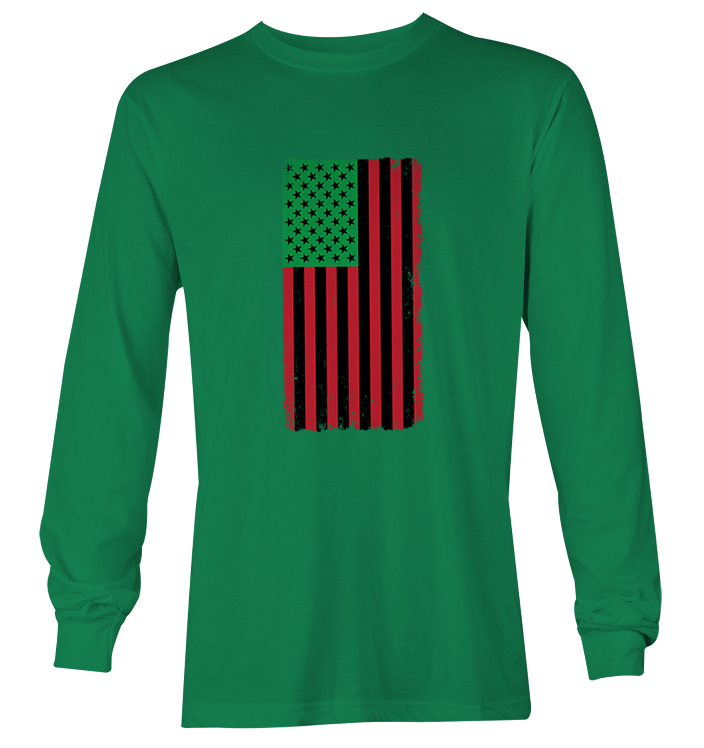 Distressed American Flag Africa Colors - Powerful Pride Youth T-Shirt - Picture 15 of 20