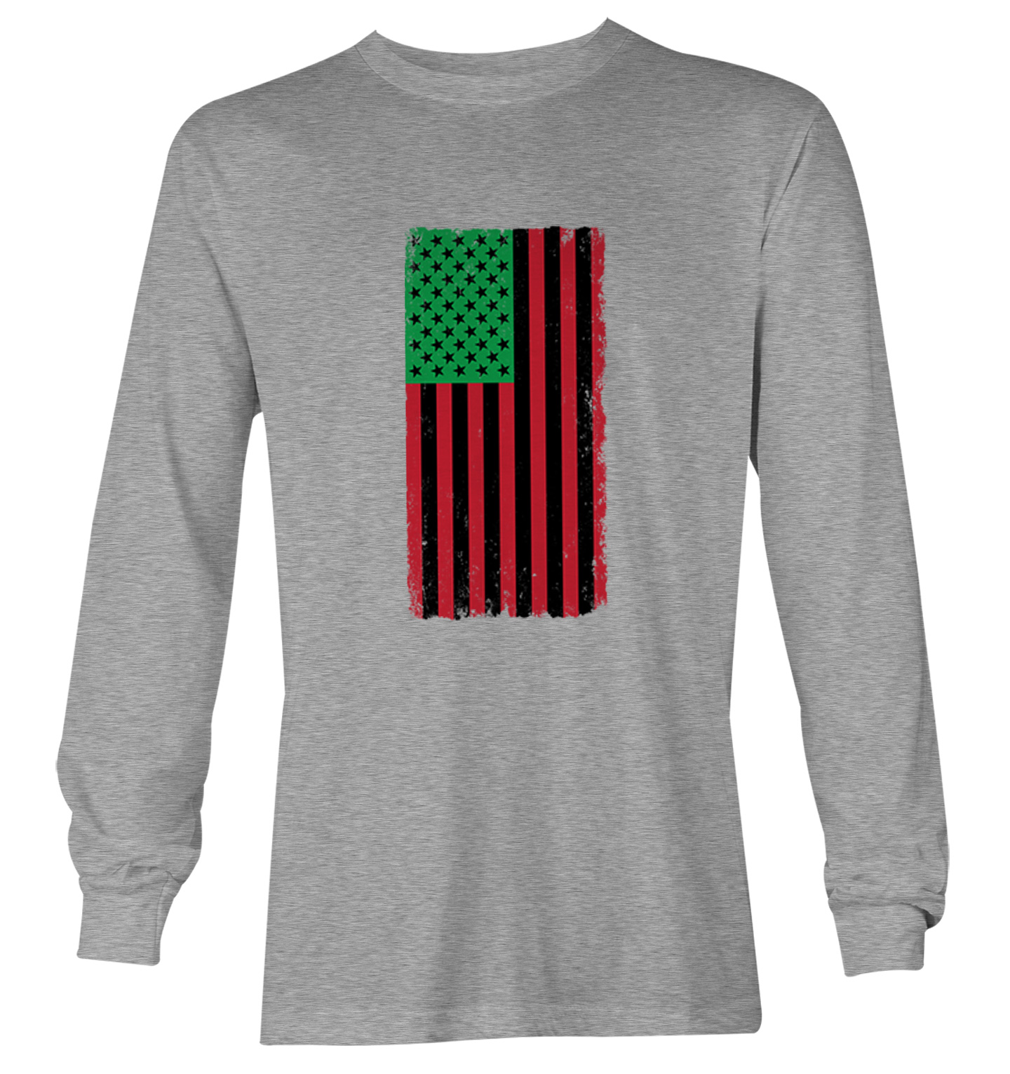 Distressed American Flag Africa Colors - Powerful Pride Youth T-Shirt - Picture 16 of 20