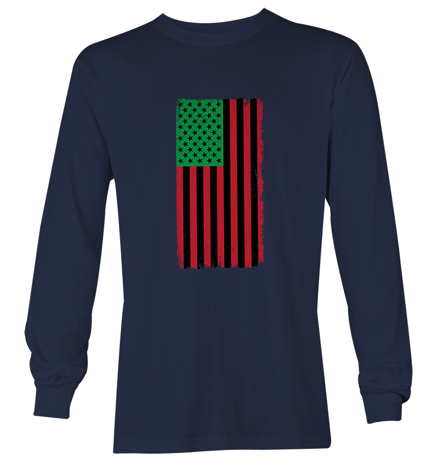 Distressed American Flag Africa Colors - Powerful Pride Youth T-Shirt - Picture 17 of 20