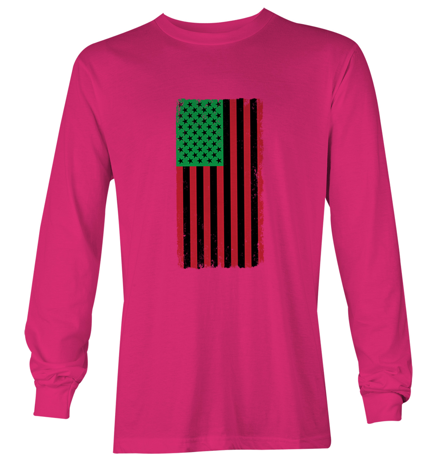Distressed American Flag Africa Colors - Powerful Pride Youth T-Shirt - Picture 18 of 20