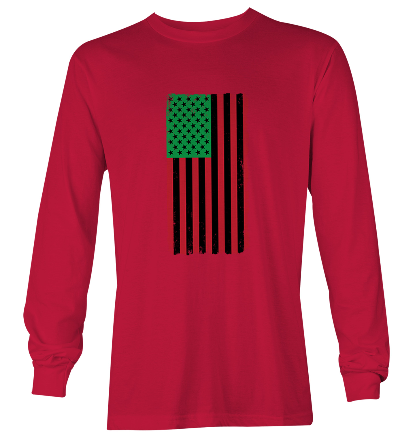 Distressed American Flag Africa Colors - Powerful Pride Youth T-Shirt - Picture 19 of 20
