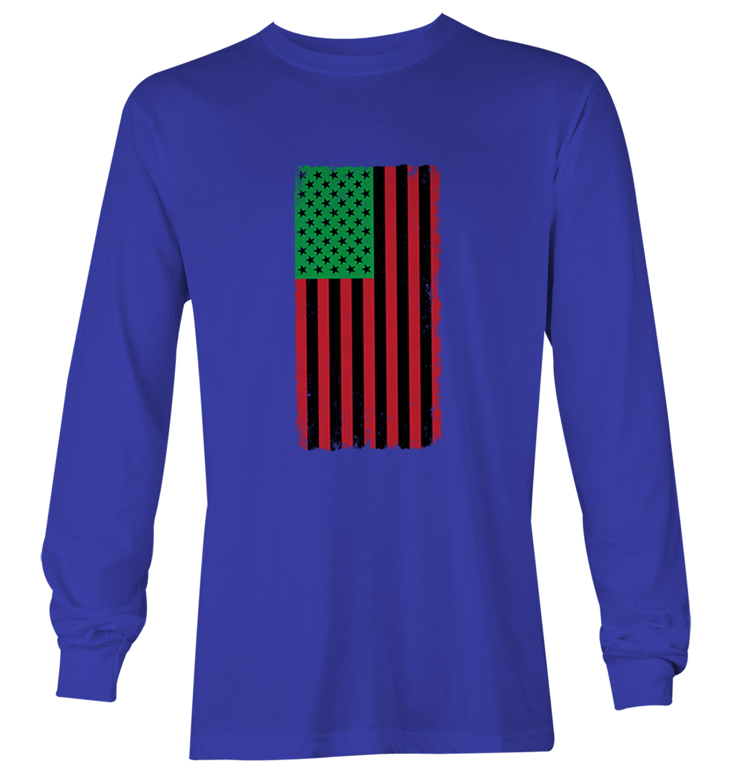 Distressed American Flag Africa Colors - Powerful Pride Youth T-Shirt - Picture 20 of 20