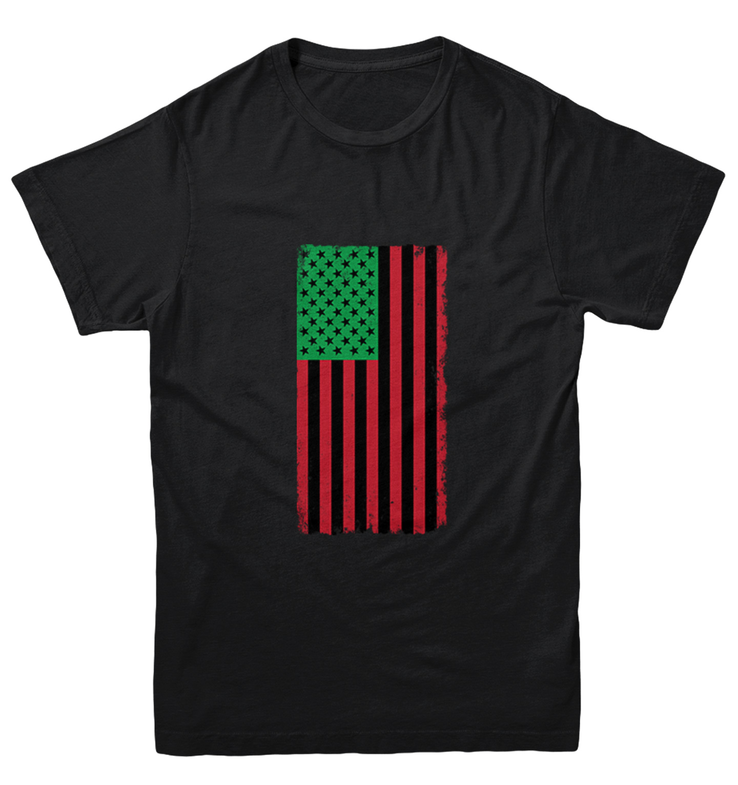 Distressed American Flag Africa Colors - Powerful Pride Youth T-Shirt - Picture 2 of 20