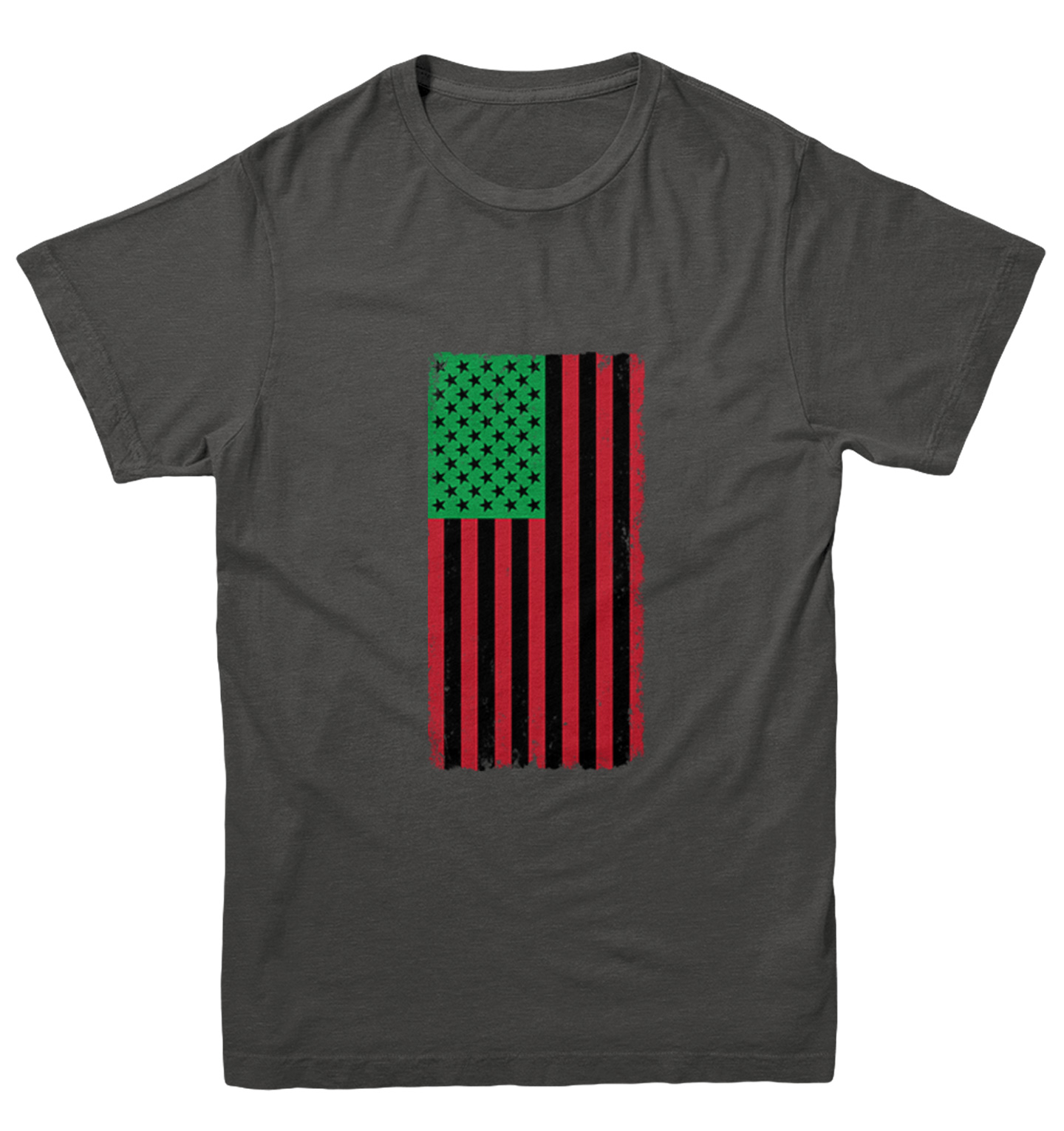 Distressed American Flag Africa Colors - Powerful Pride Youth T-Shirt - Picture 3 of 20