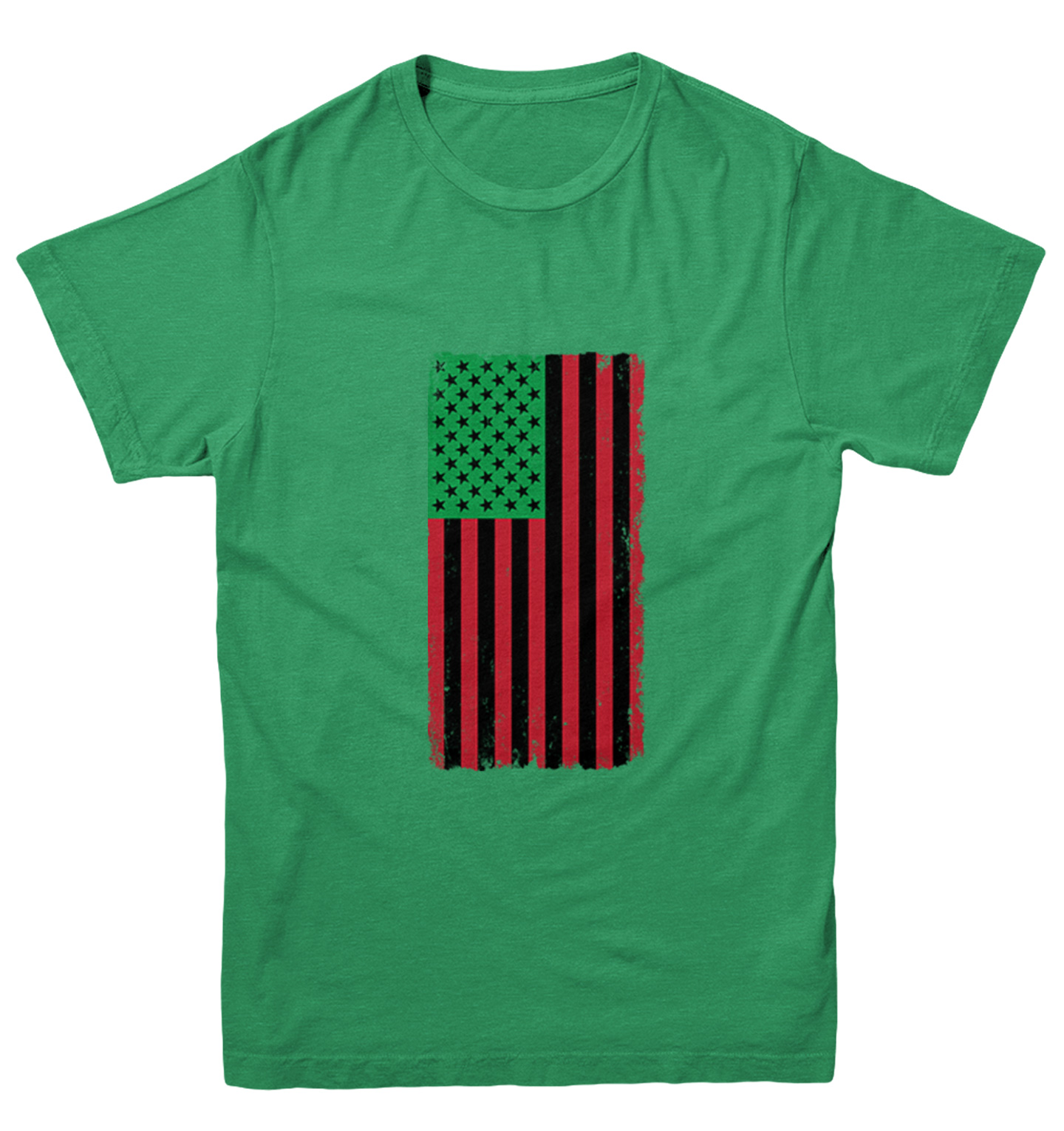 Distressed American Flag Africa Colors - Powerful Pride Youth T-Shirt - Picture 4 of 20