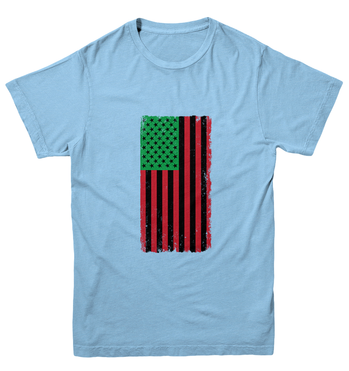 Distressed American Flag Africa Colors - Powerful Pride Youth T-Shirt - Picture 5 of 20