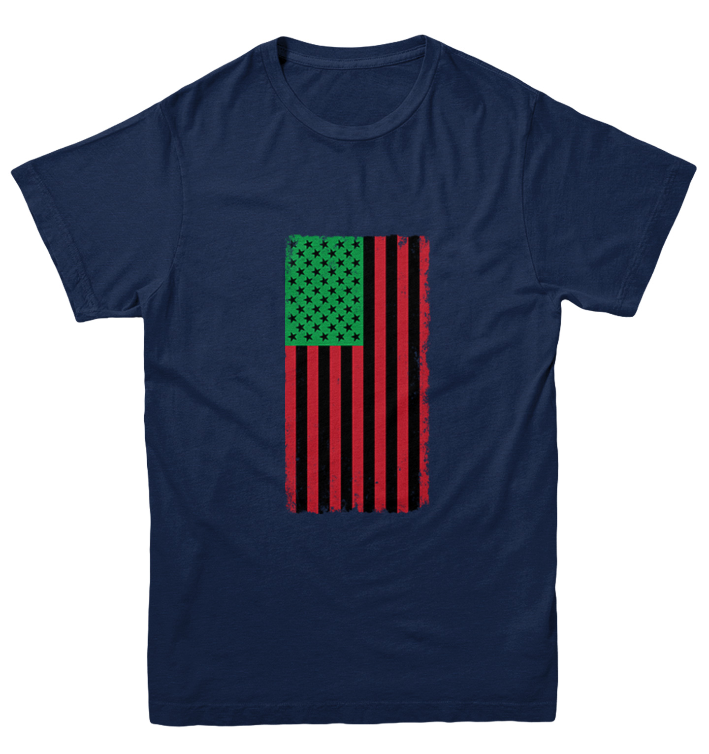 Distressed American Flag Africa Colors - Powerful Pride Youth T-Shirt - Picture 7 of 20