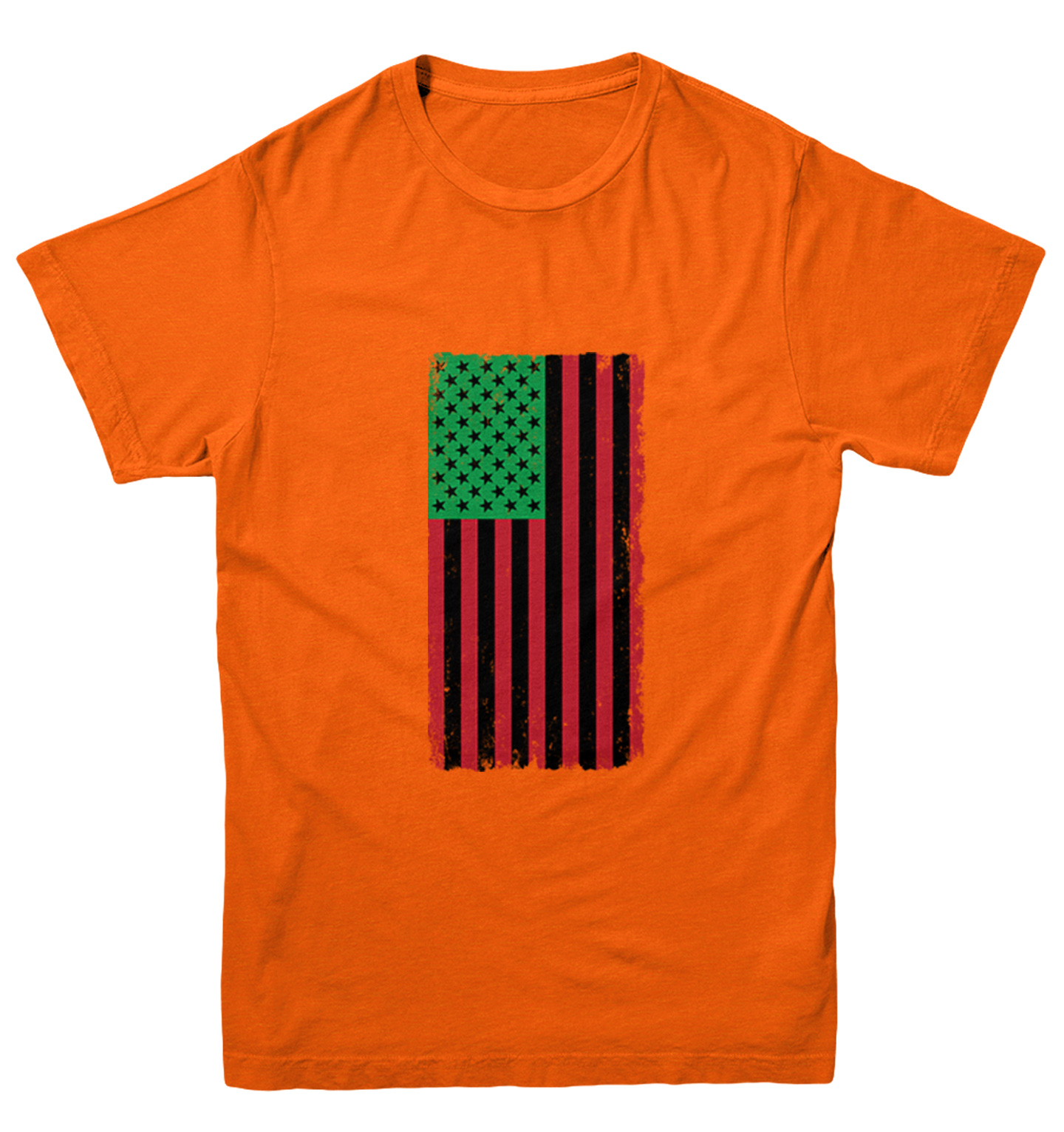 Distressed American Flag Africa Colors - Powerful Pride Youth T-Shirt - Picture 8 of 20