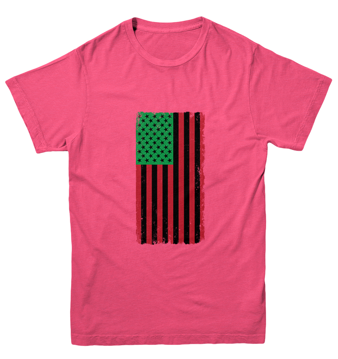 Distressed American Flag Africa Colors - Powerful Pride Youth T-Shirt - Picture 9 of 20