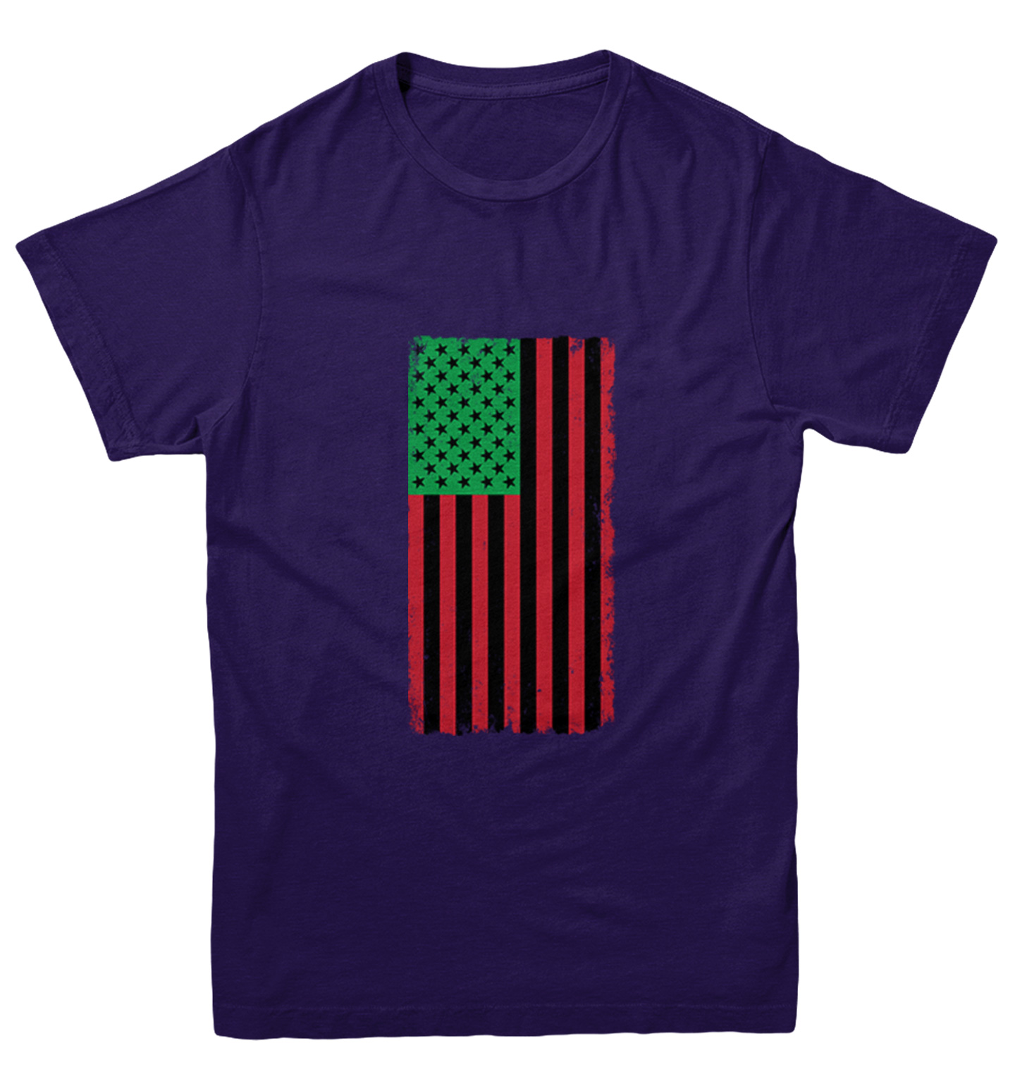 Distressed American Flag Africa Colors - Powerful Pride Youth T-Shirt - Picture 10 of 20