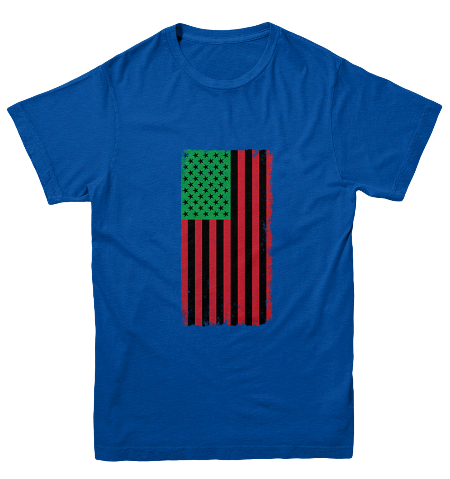 Distressed American Flag Africa Colors - Powerful Pride Youth T-Shirt - Picture 12 of 20