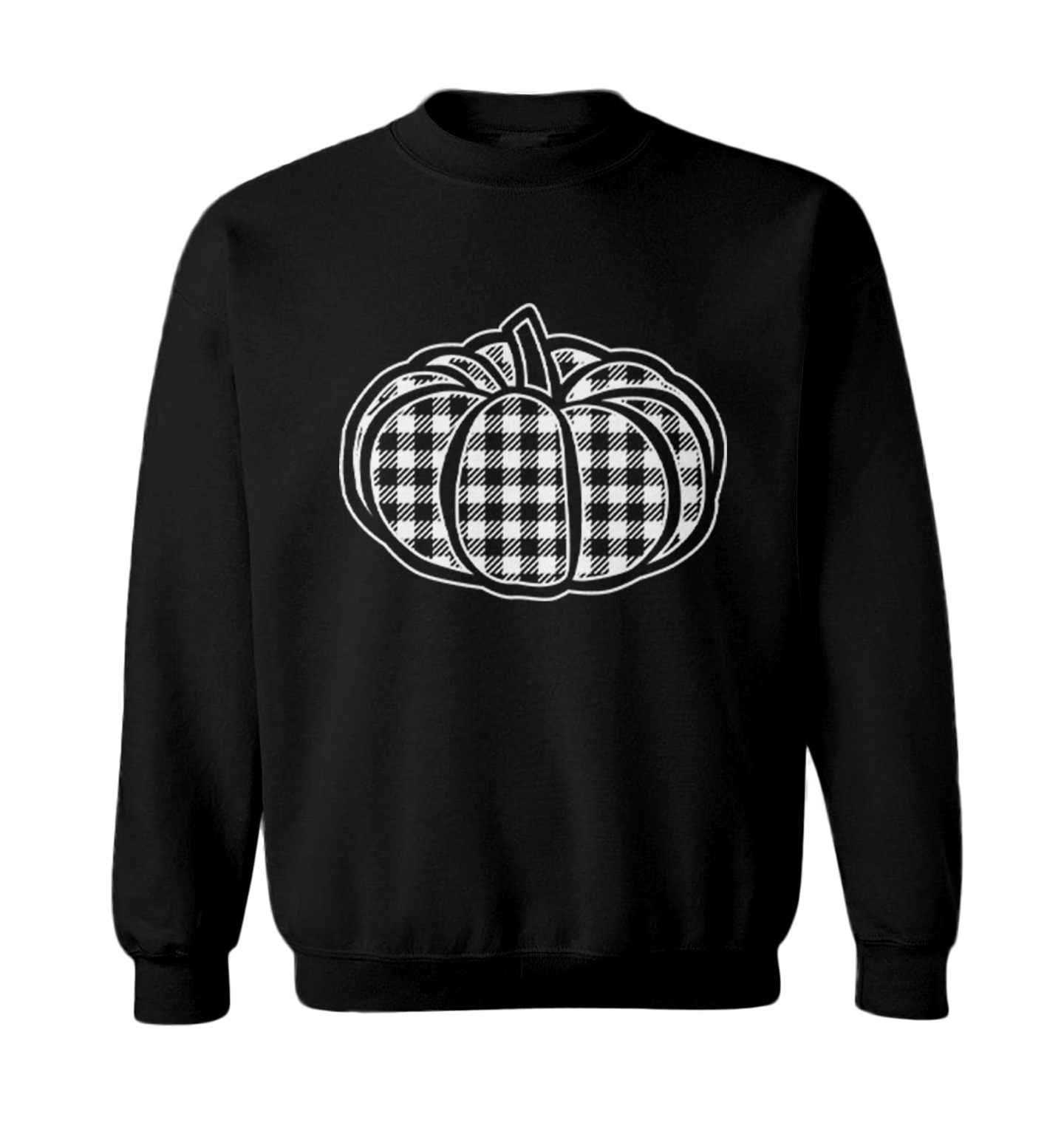 Plaid Pumpkin - Patch Picking Autumn Halloween Cute Toddler Crewneck Sweater - Picture 2 of 8