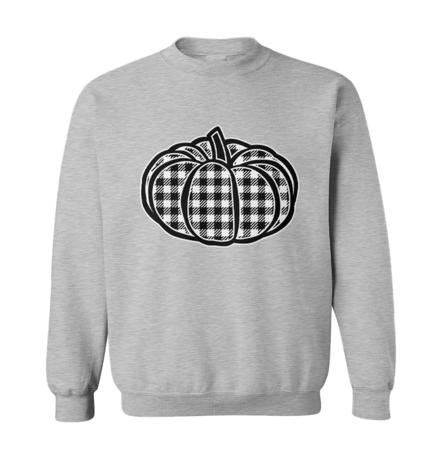 Plaid Pumpkin - Patch Picking Autumn Halloween Cute Toddler Crewneck Sweater - Picture 4 of 8