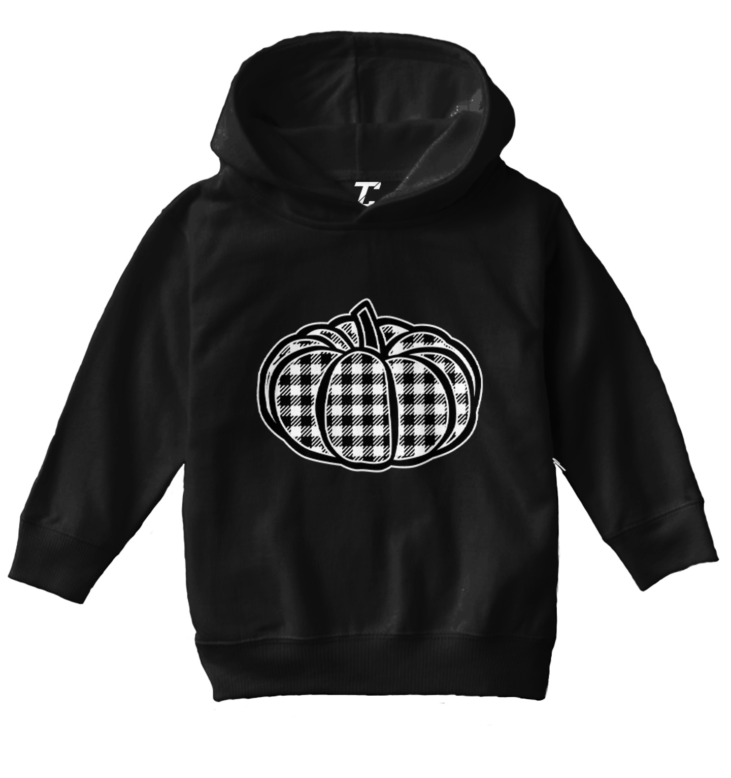Plaid Pumpkin - Patch Picking Autumn Halloween Cute Toddler/Youth Hoodie - Picture 2 of 12