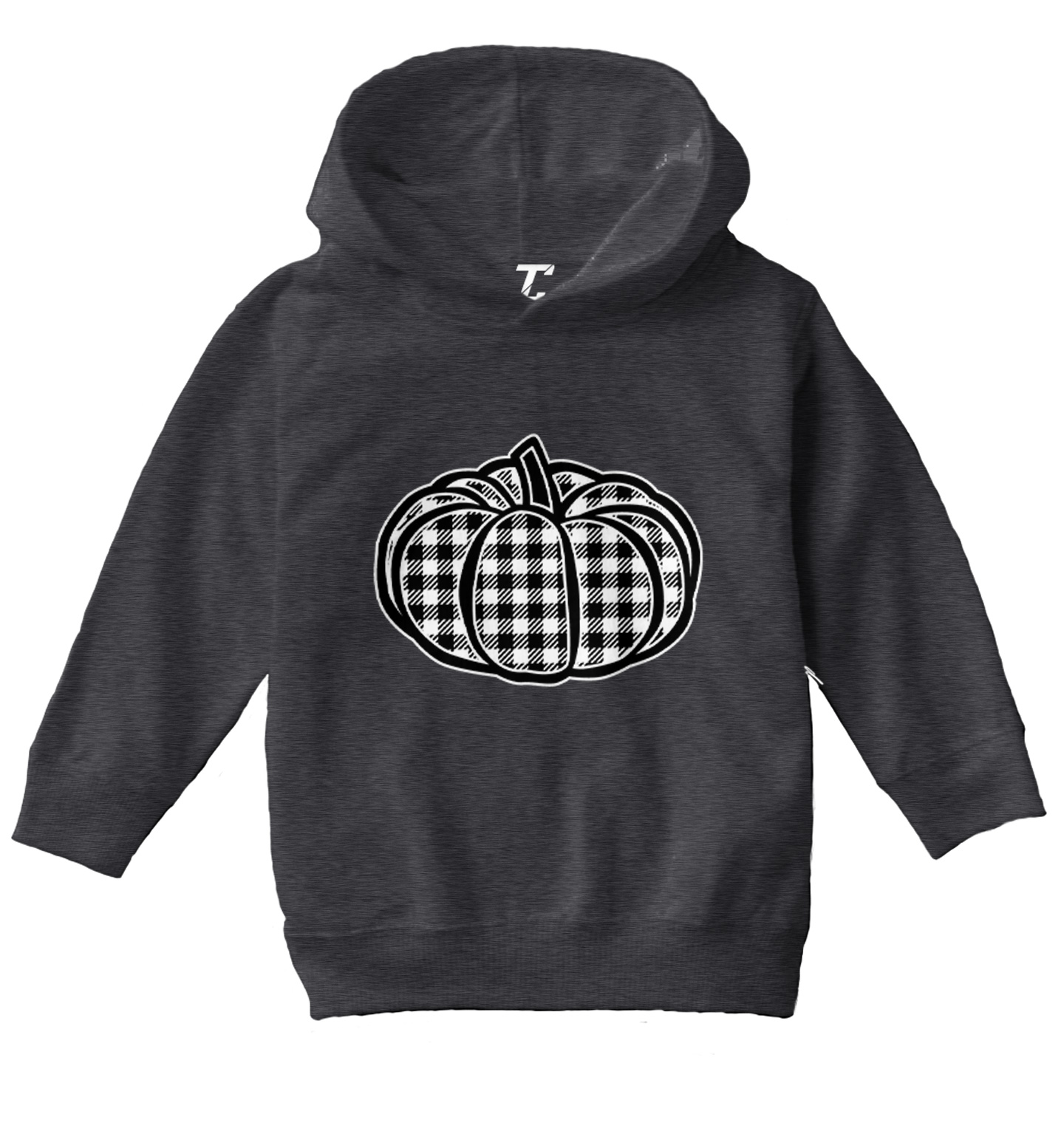 Plaid Pumpkin - Patch Picking Autumn Halloween Cute Toddler/Youth Hoodie - Picture 3 of 12