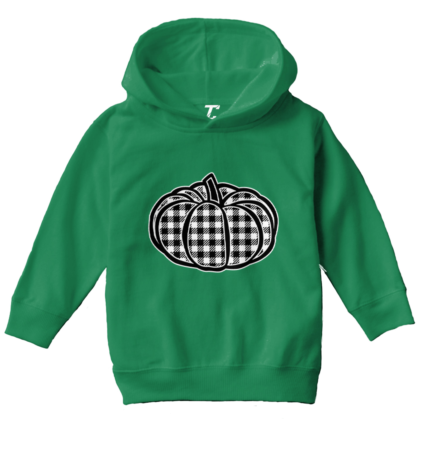Plaid Pumpkin - Patch Picking Autumn Halloween Cute Toddler/Youth Hoodie - Picture 5 of 12