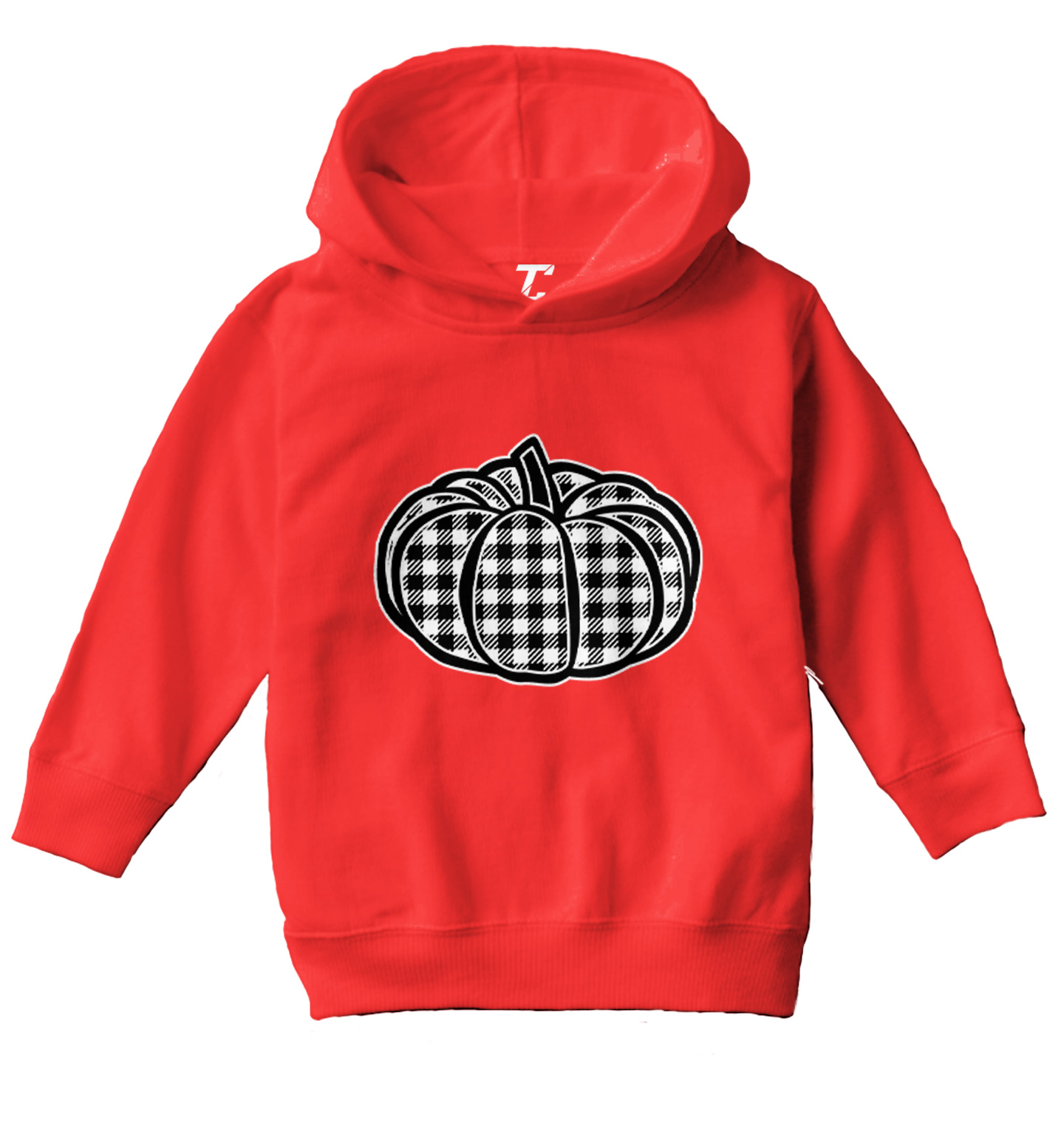 Plaid Pumpkin - Patch Picking Autumn Halloween Cute Toddler/Youth Hoodie - Picture 10 of 12