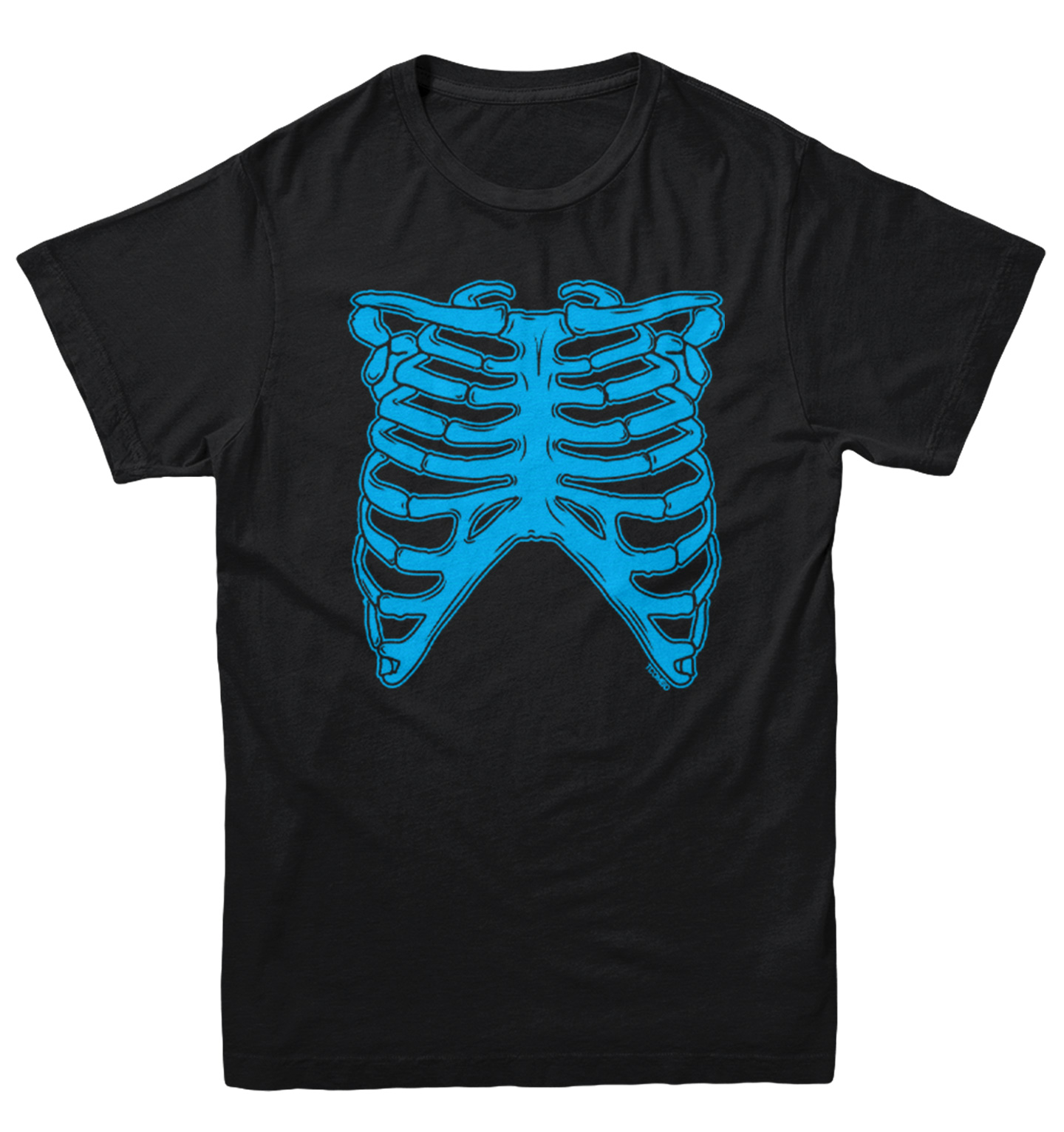Skeleton Ribcage Neon – Blue Bones Outfit Costume Youth T-Shirt