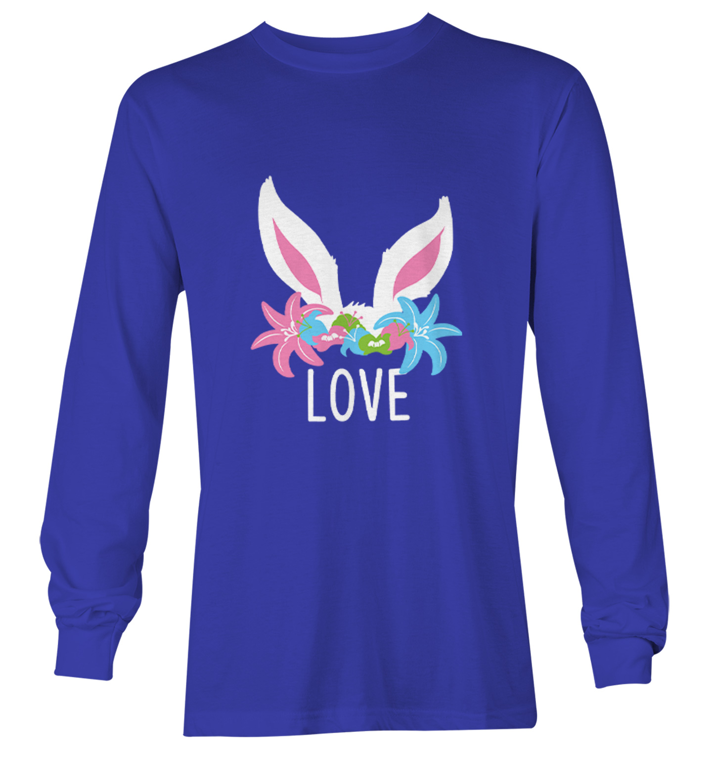 Love Bunny Ears - Easter Rabbit Cute Adorable Flowers Youth T-Shirt - Picture 20 of 20