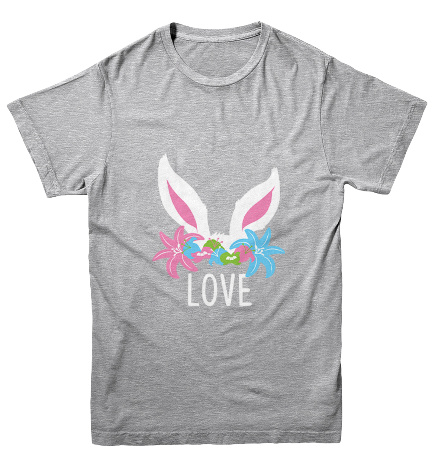 Love Bunny Ears - Easter Rabbit Cute Adorable Flowers Youth T-Shirt - Picture 6 of 20