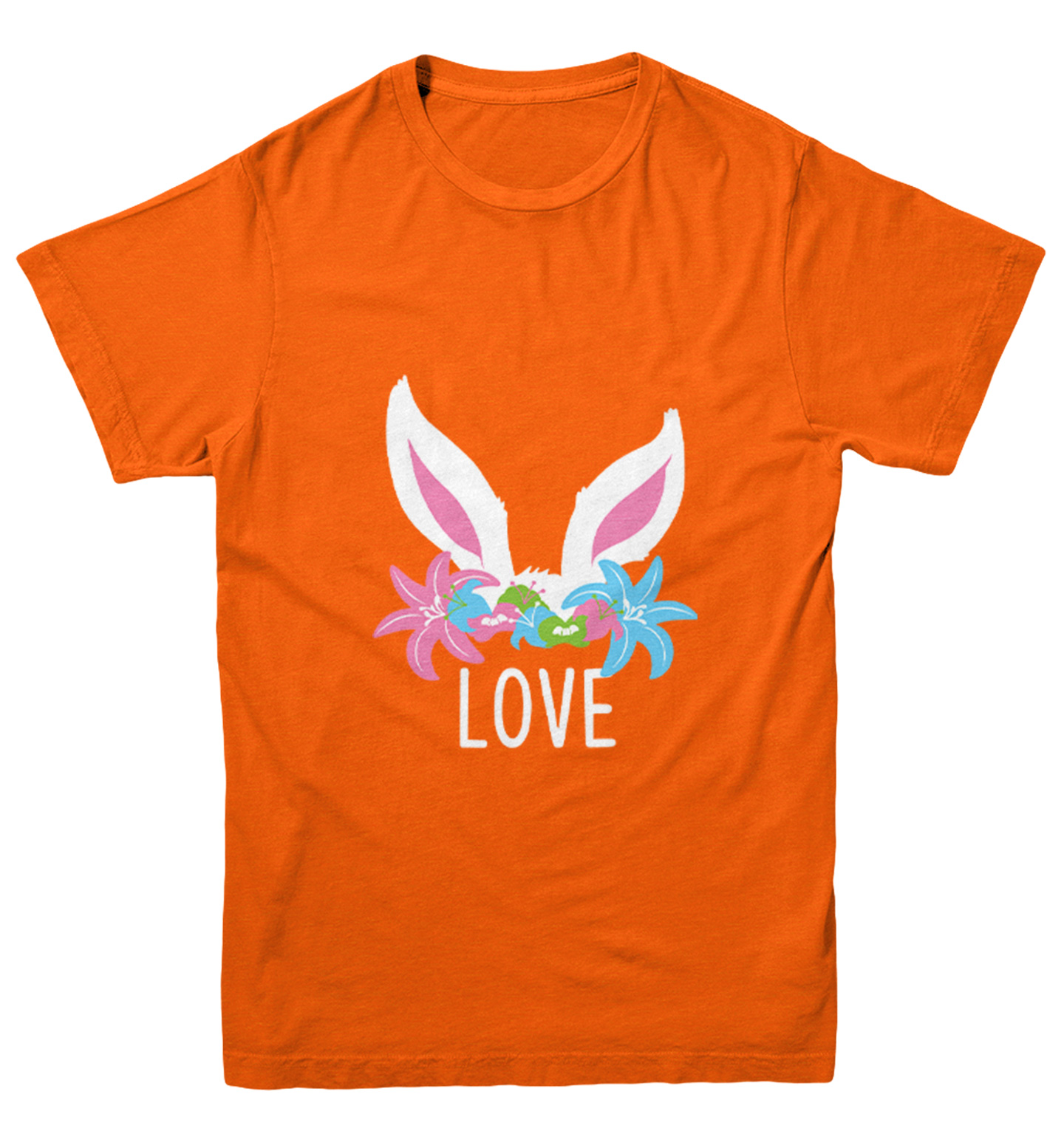 Love Bunny Ears - Easter Rabbit Cute Adorable Flowers Youth T-Shirt - Picture 8 of 20
