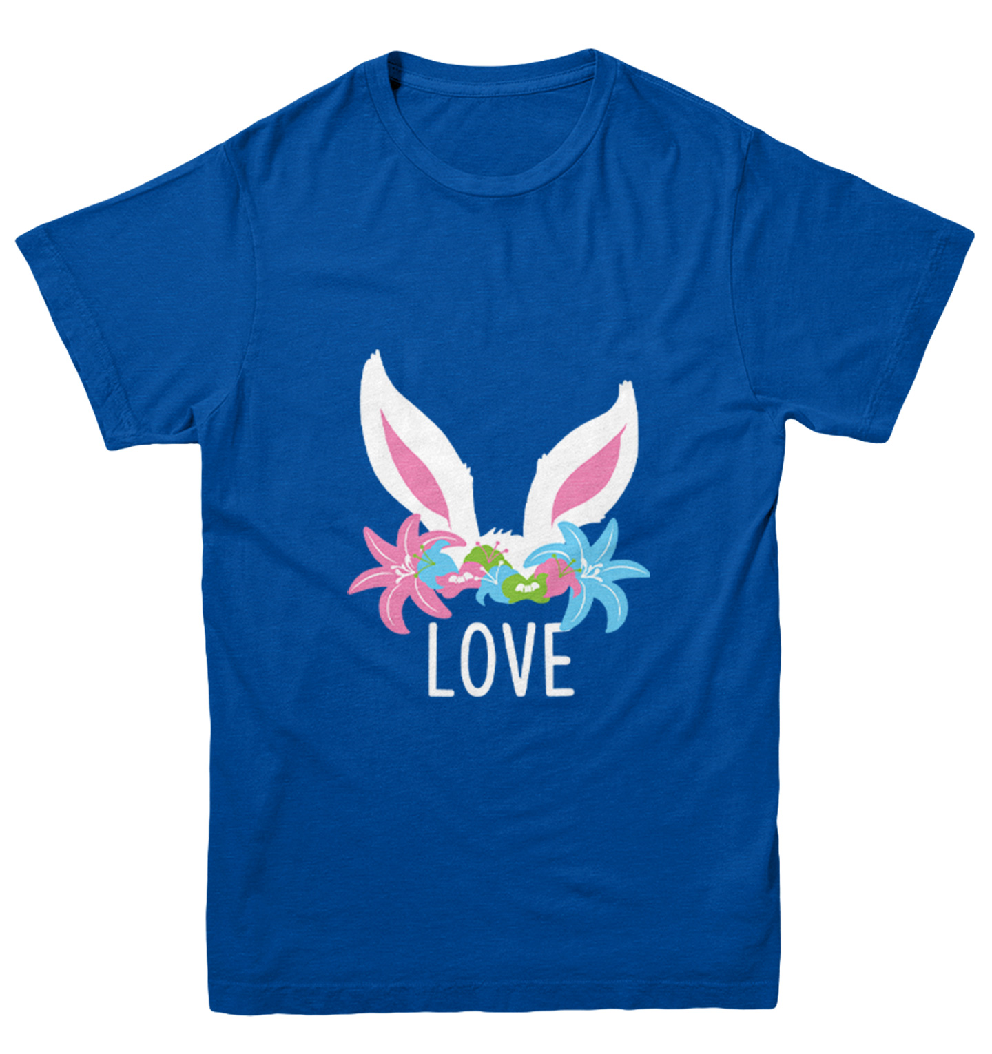 Love Bunny Ears - Easter Rabbit Cute Adorable Flowers Youth T-Shirt - Picture 12 of 20