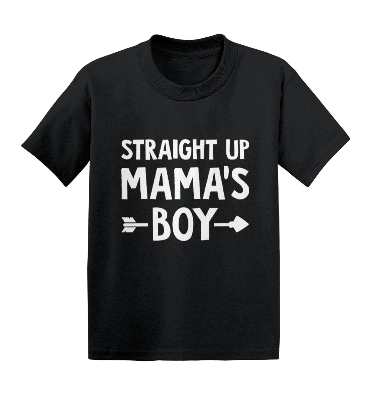 Straight Up Mama's Boy Arrow Love Son Mother's Day Kids T-shirt