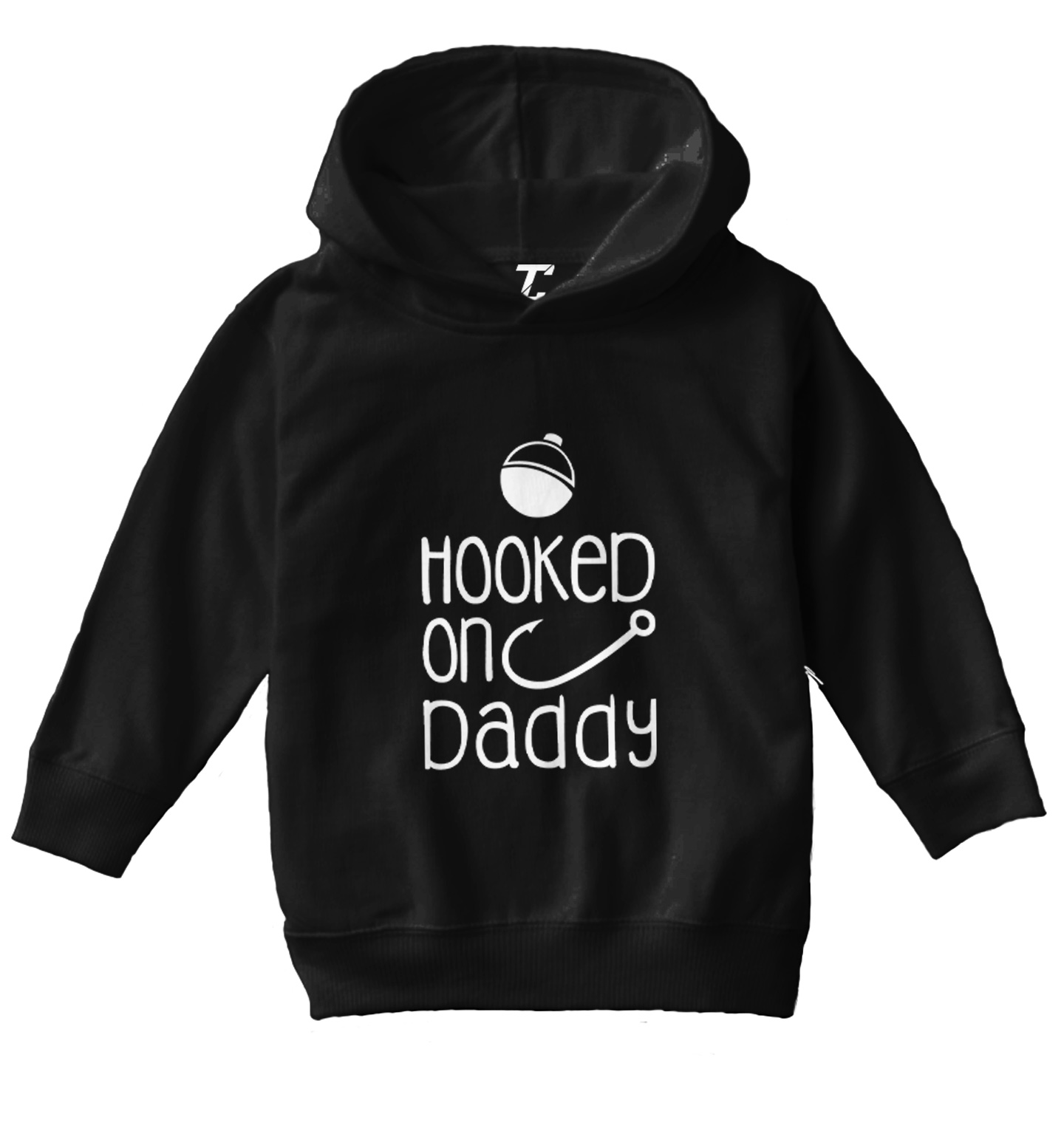 Hooked On Daddy - Father's Day Gift Fishing Boat Buoy Toddler/Youth Hoodie - Picture 2 of 12