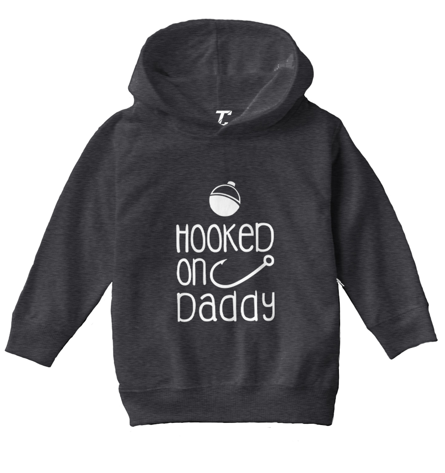 Hooked On Daddy - Father's Day Gift Fishing Boat Buoy Toddler/Youth Hoodie - Picture 3 of 12