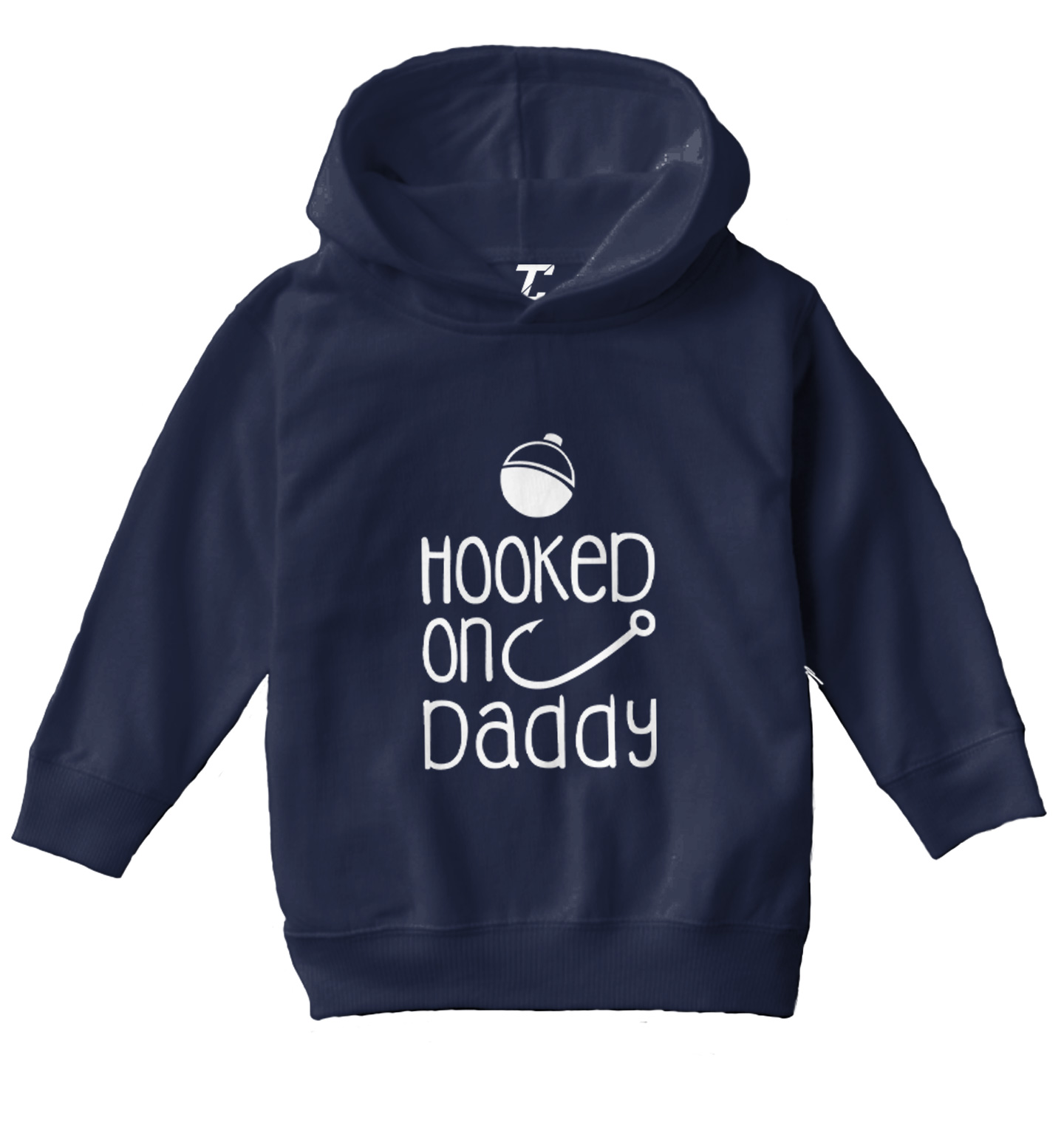 Hooked On Daddy - Father's Day Gift Fishing Boat Buoy Toddler/Youth Hoodie - Picture 7 of 12