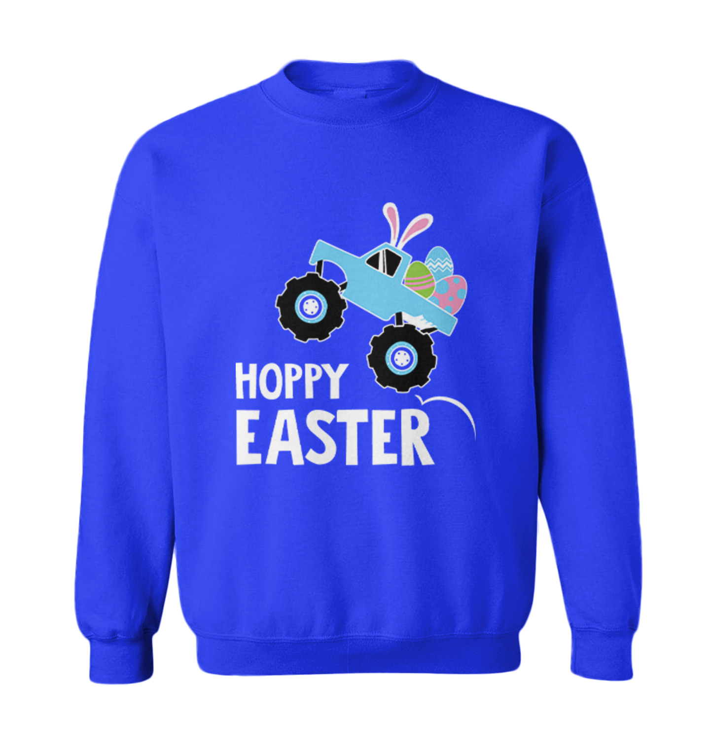 Hoppy Easter Monster Truck - Rabbit Bunny Eggs Toddler Crewneck Sweater - Picture 8 of 8