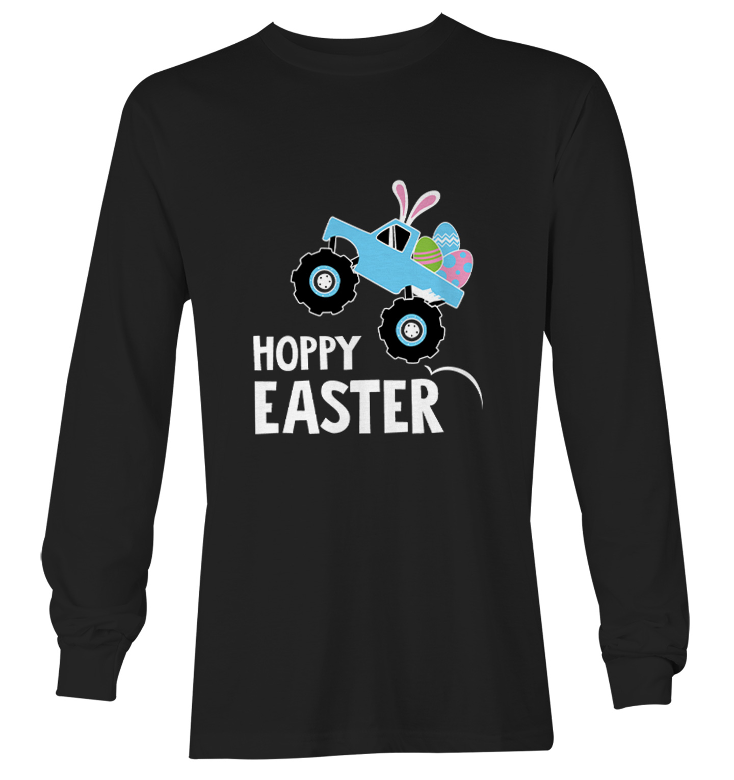 Hoppy Easter Monster Truck - Rabbit Bunny Eggs Youth T-Shirt - Picture 13 of 20