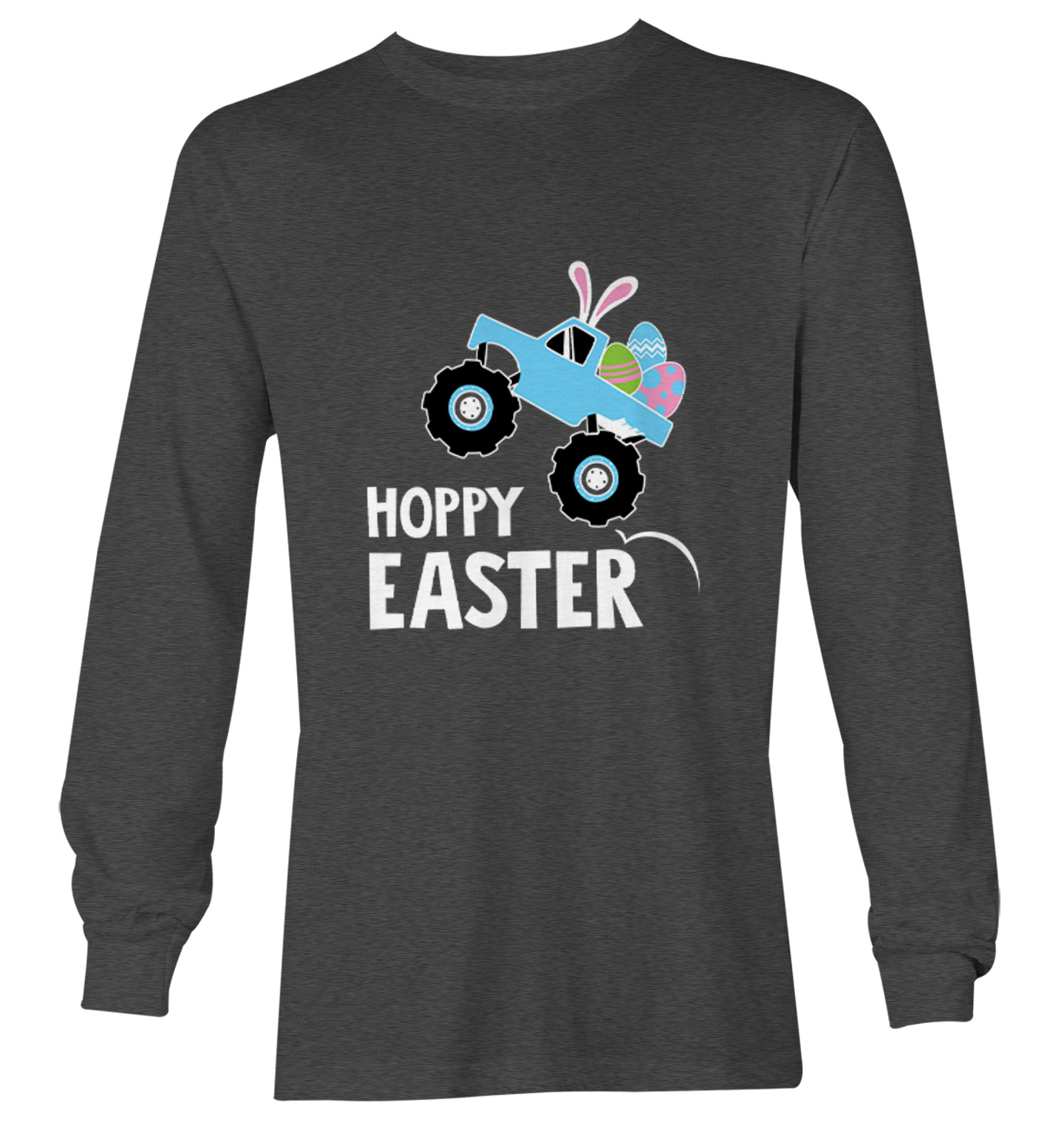 Hoppy Easter Monster Truck - Rabbit Bunny Eggs Youth T-Shirt - Picture 14 of 20