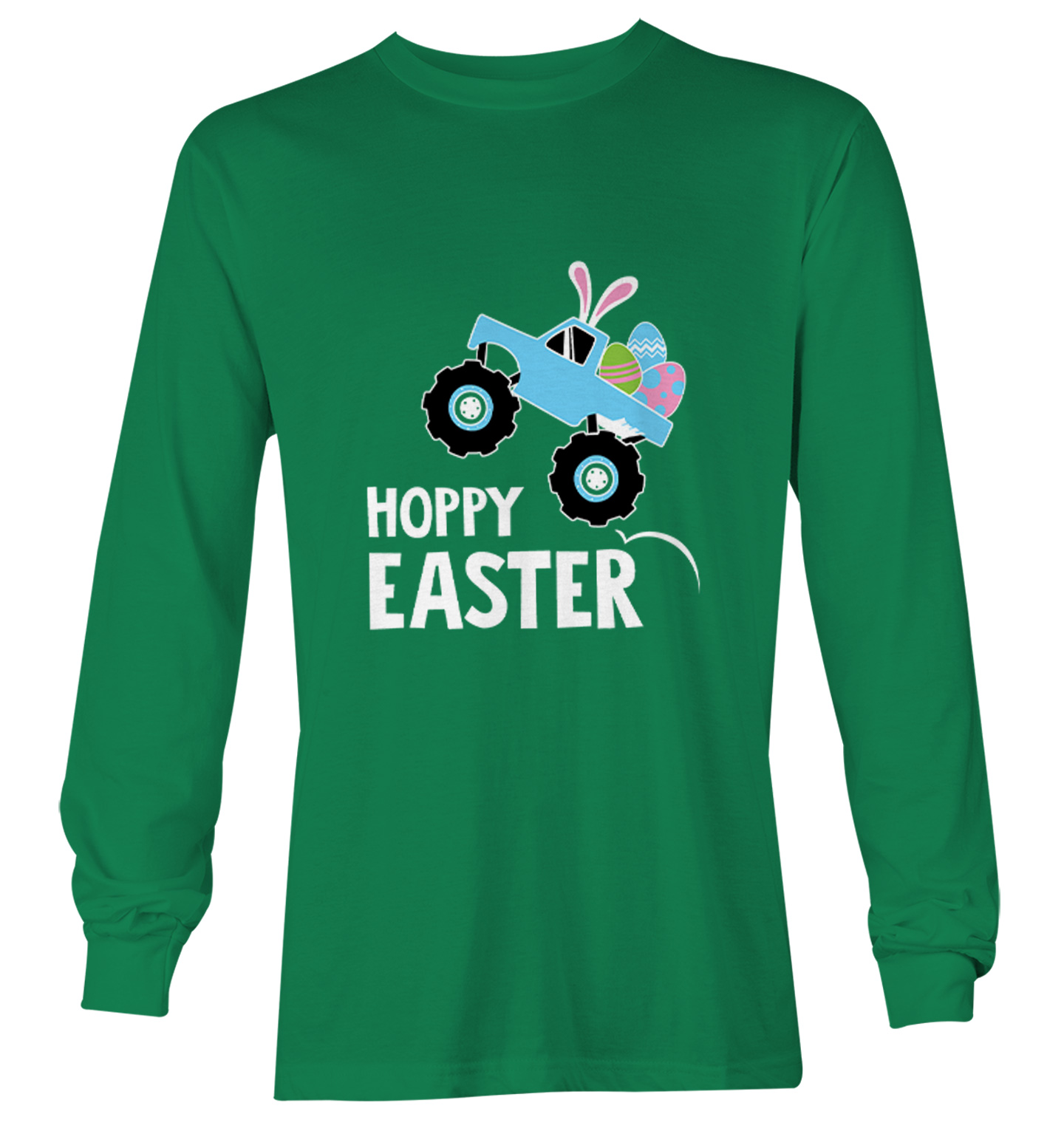 Hoppy Easter Monster Truck - Rabbit Bunny Eggs Youth T-Shirt - Picture 15 of 20
