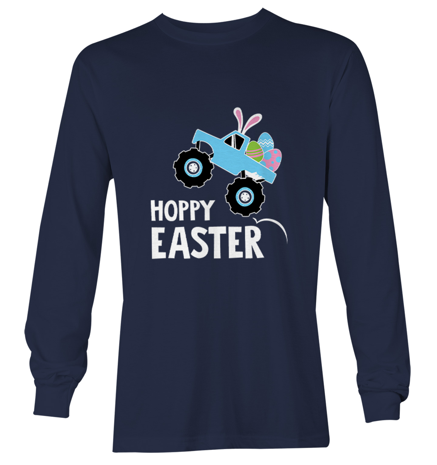 Hoppy Easter Monster Truck - Rabbit Bunny Eggs Youth T-Shirt - Picture 17 of 20