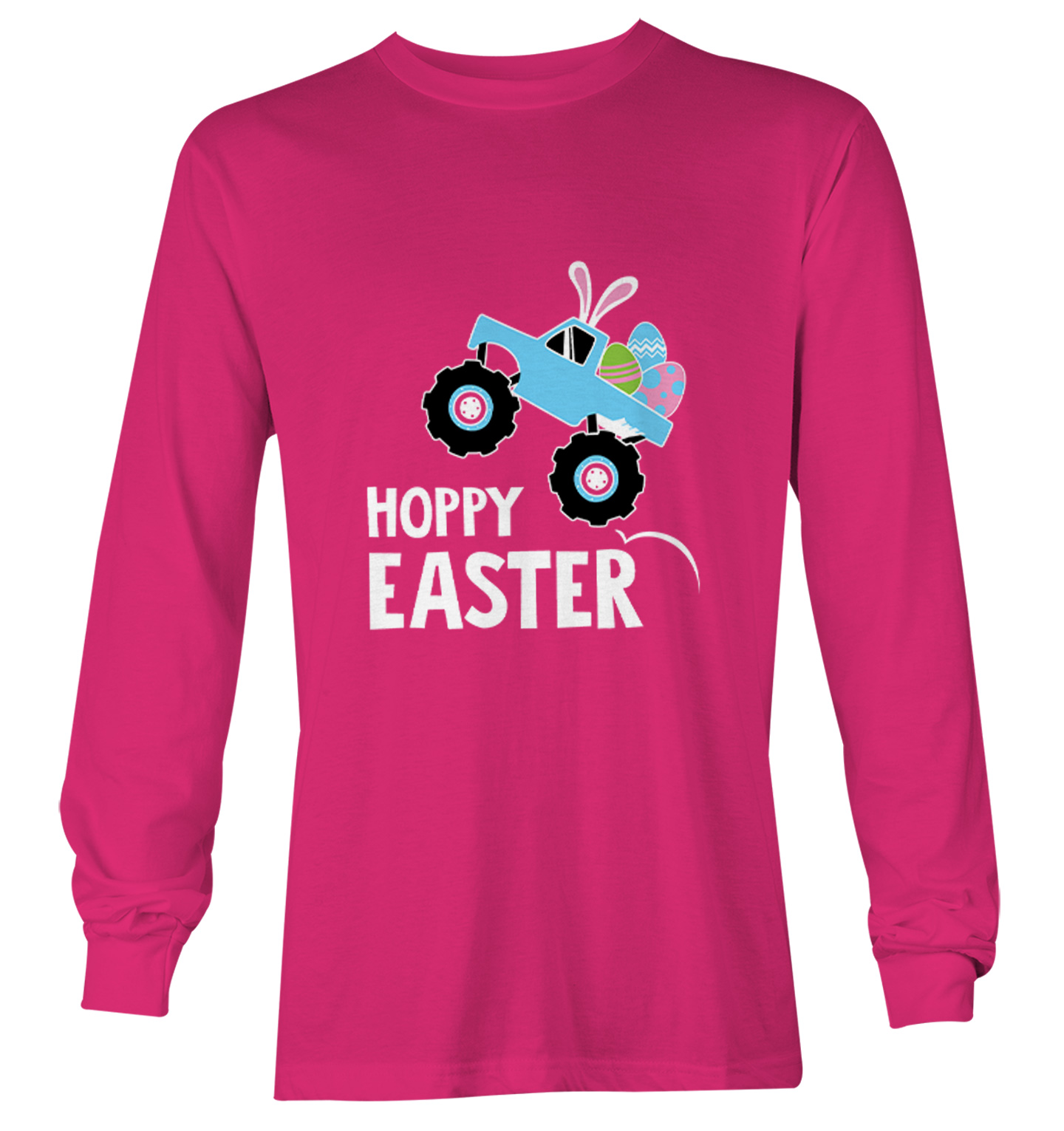 Hoppy Easter Monster Truck - Rabbit Bunny Eggs Youth T-Shirt - Picture 18 of 20