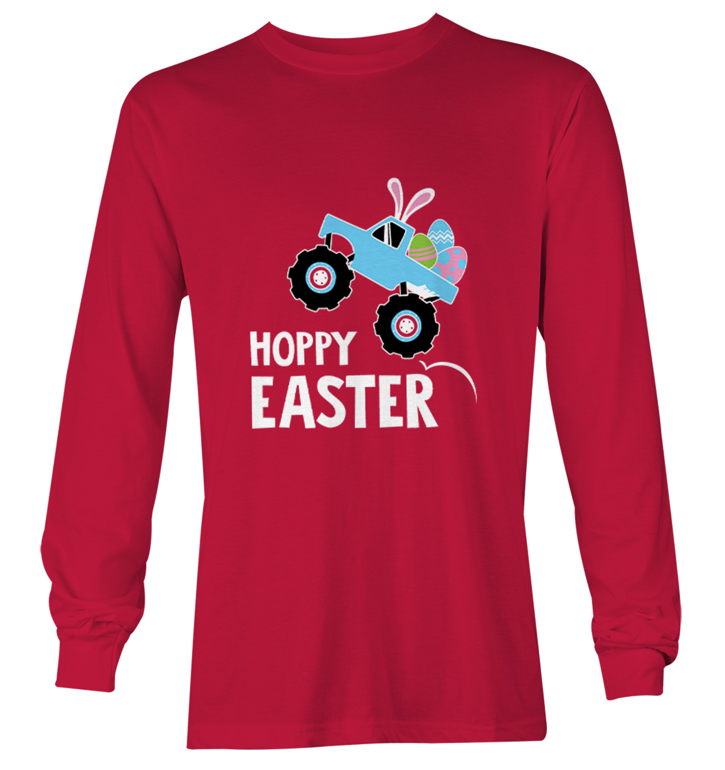 Hoppy Easter Monster Truck - Rabbit Bunny Eggs Youth T-Shirt - Picture 19 of 20