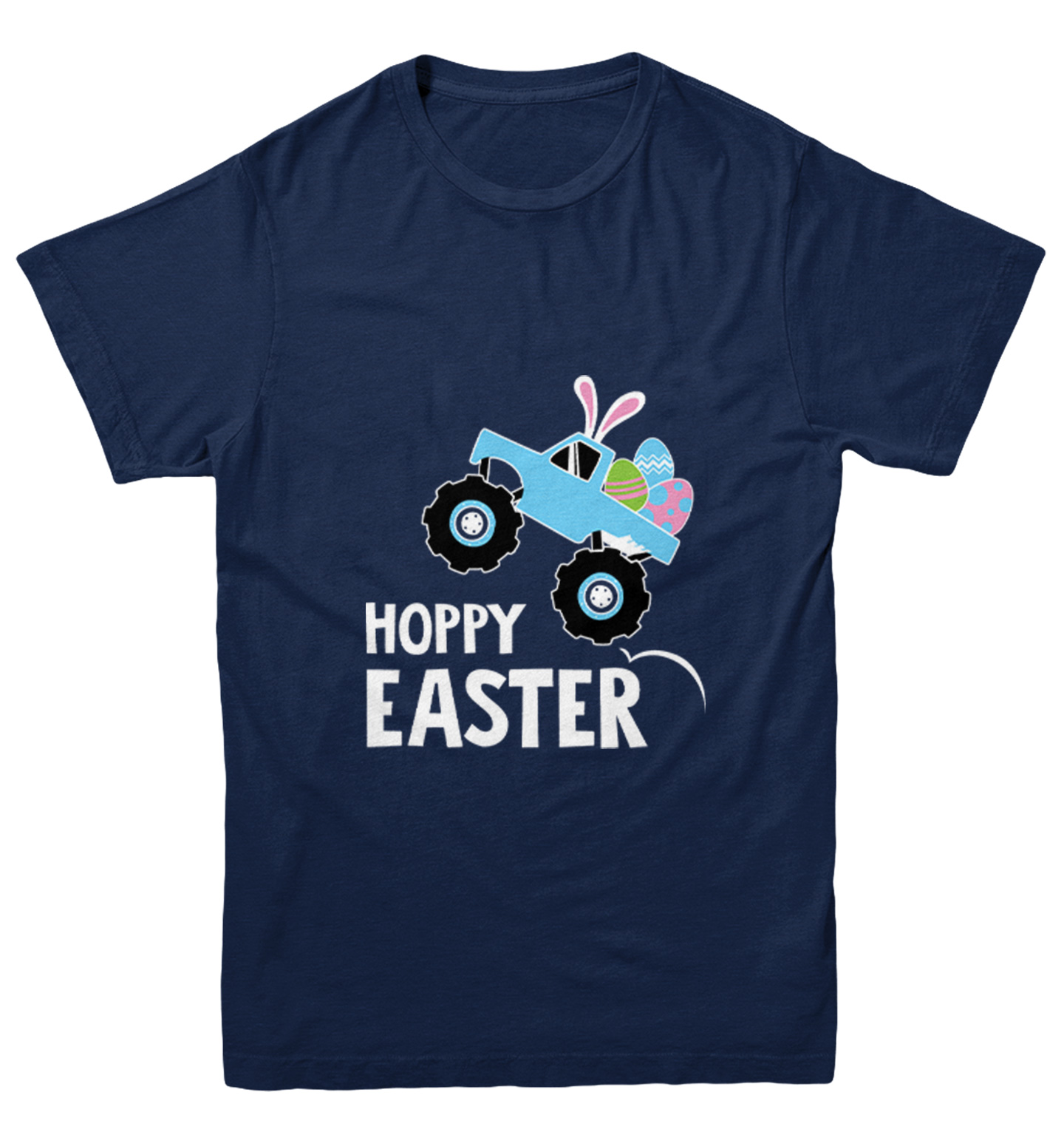 Hoppy Easter Monster Truck - Rabbit Bunny Eggs Youth T-Shirt - Picture 7 of 20