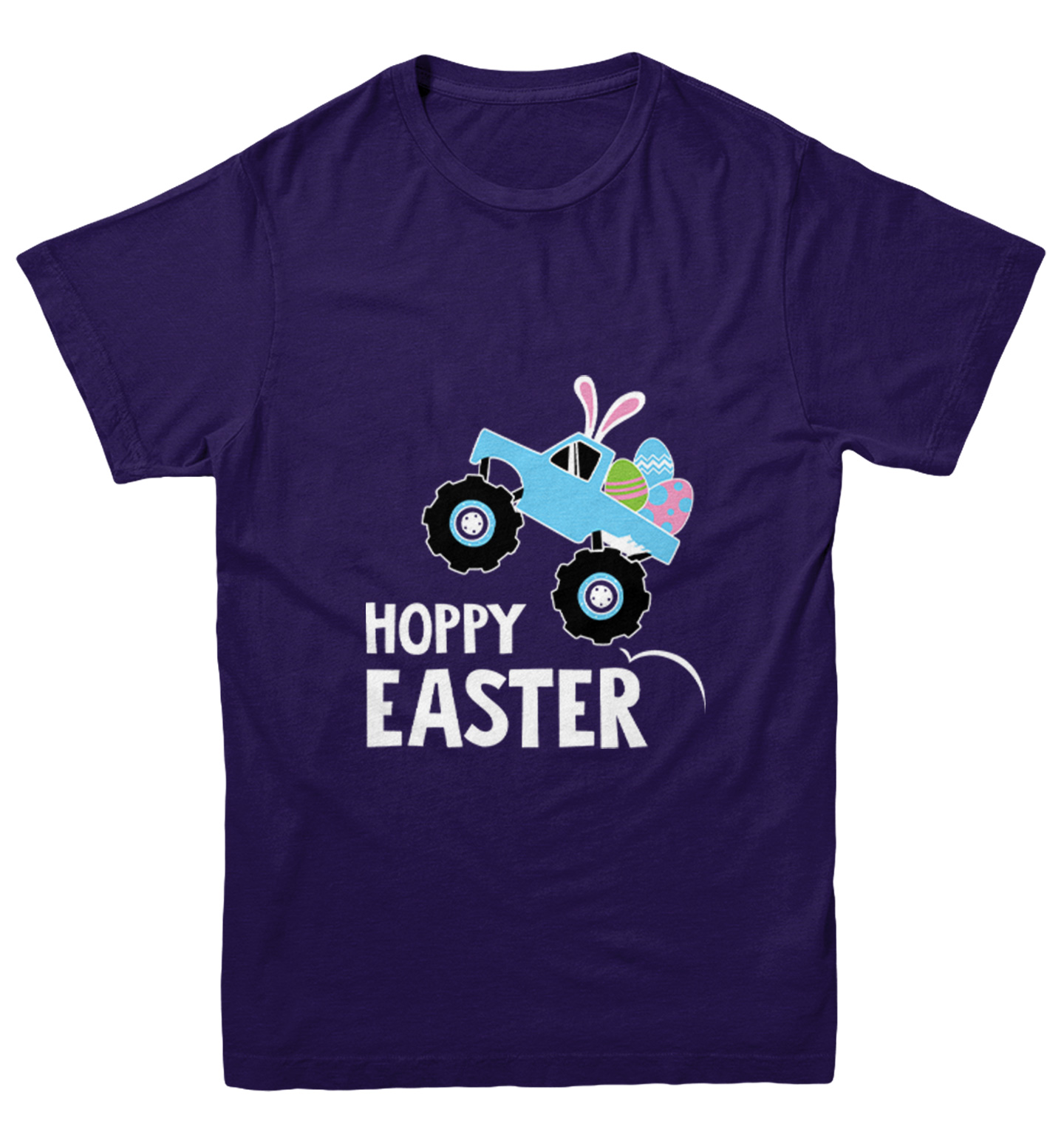Hoppy Easter Monster Truck - Rabbit Bunny Eggs Youth T-Shirt - Picture 10 of 20