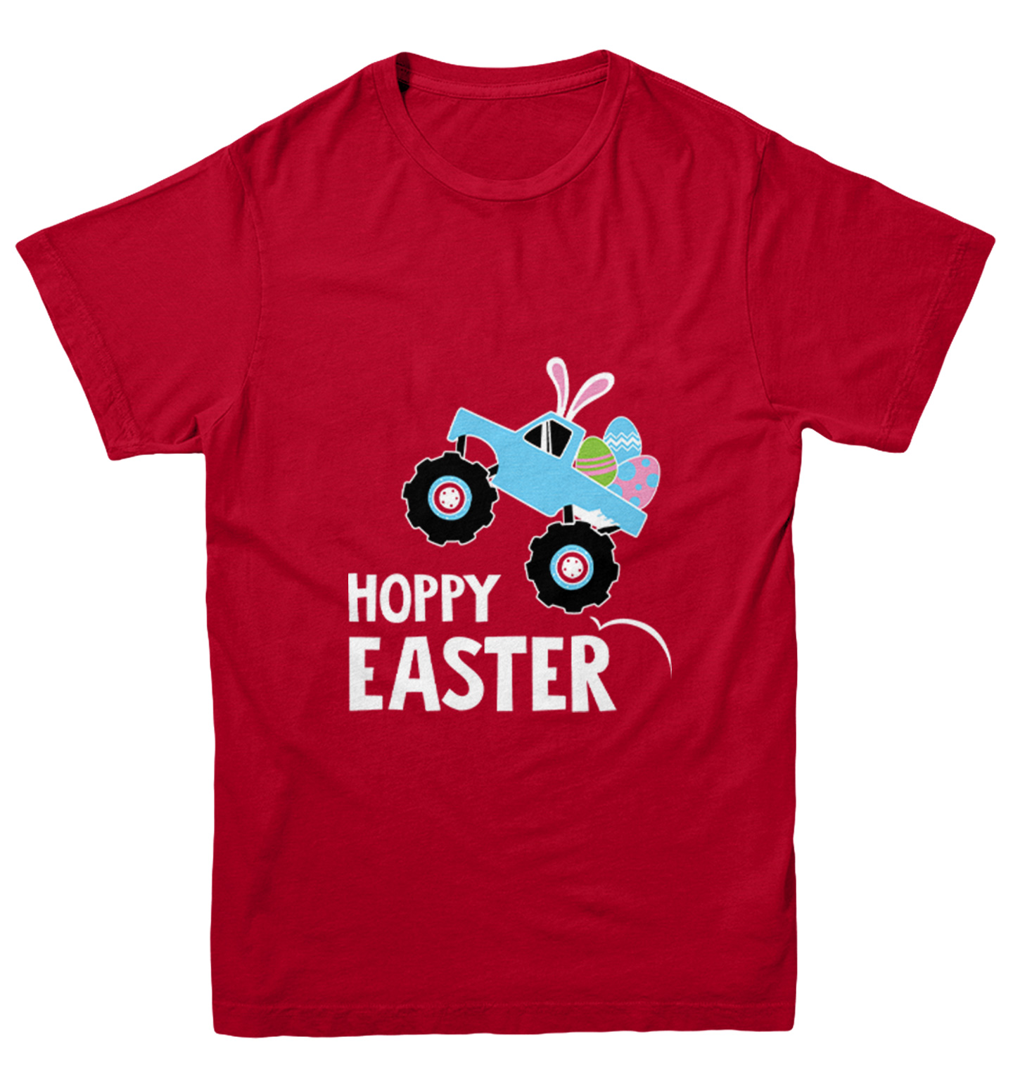 Hoppy Easter Monster Truck - Rabbit Bunny Eggs Youth T-Shirt - Picture 11 of 20