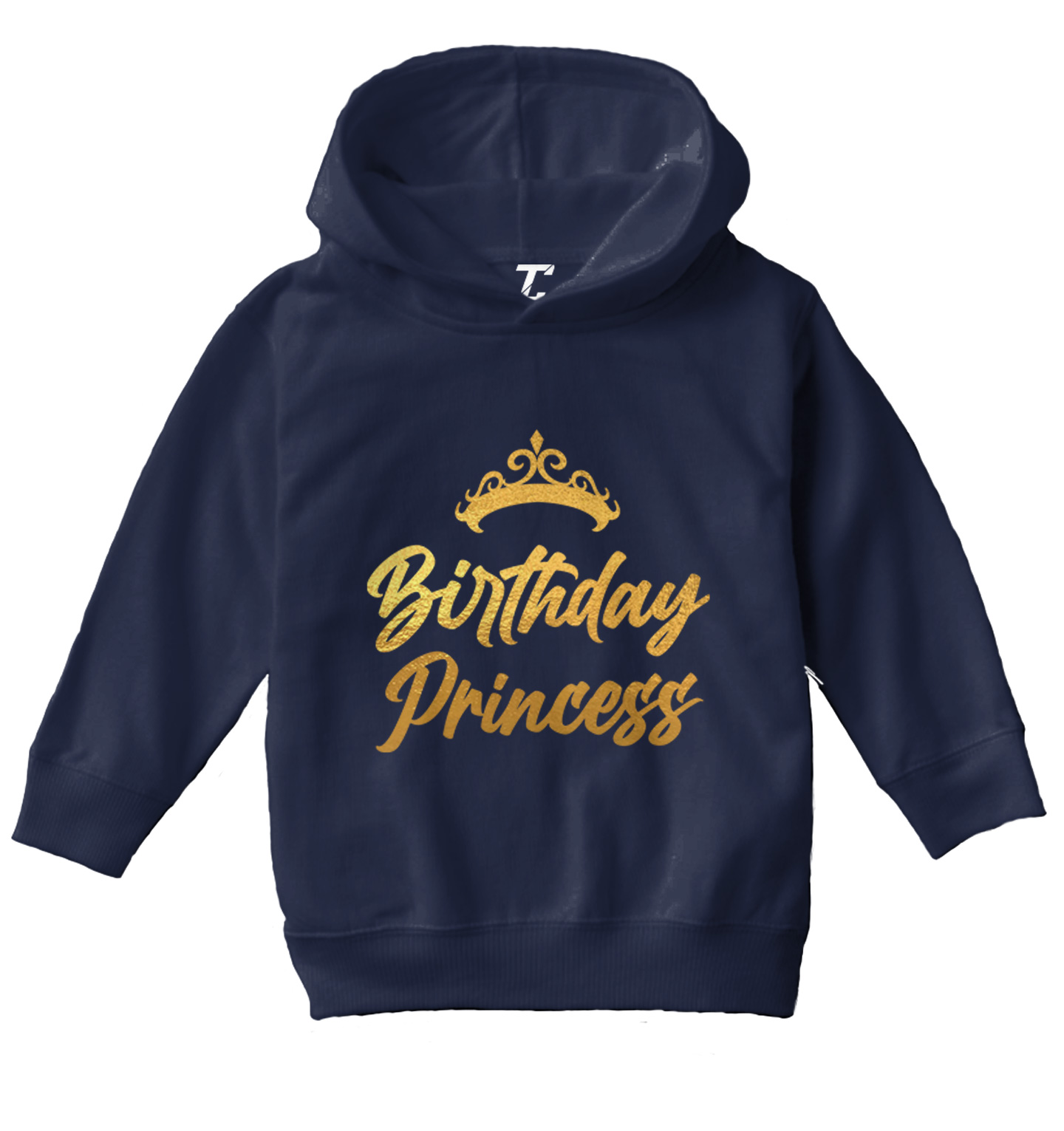 Birthday Princess - Goil Foil Tiara Crown Party Toddler/Youth Hoodie - Picture 7 of 12