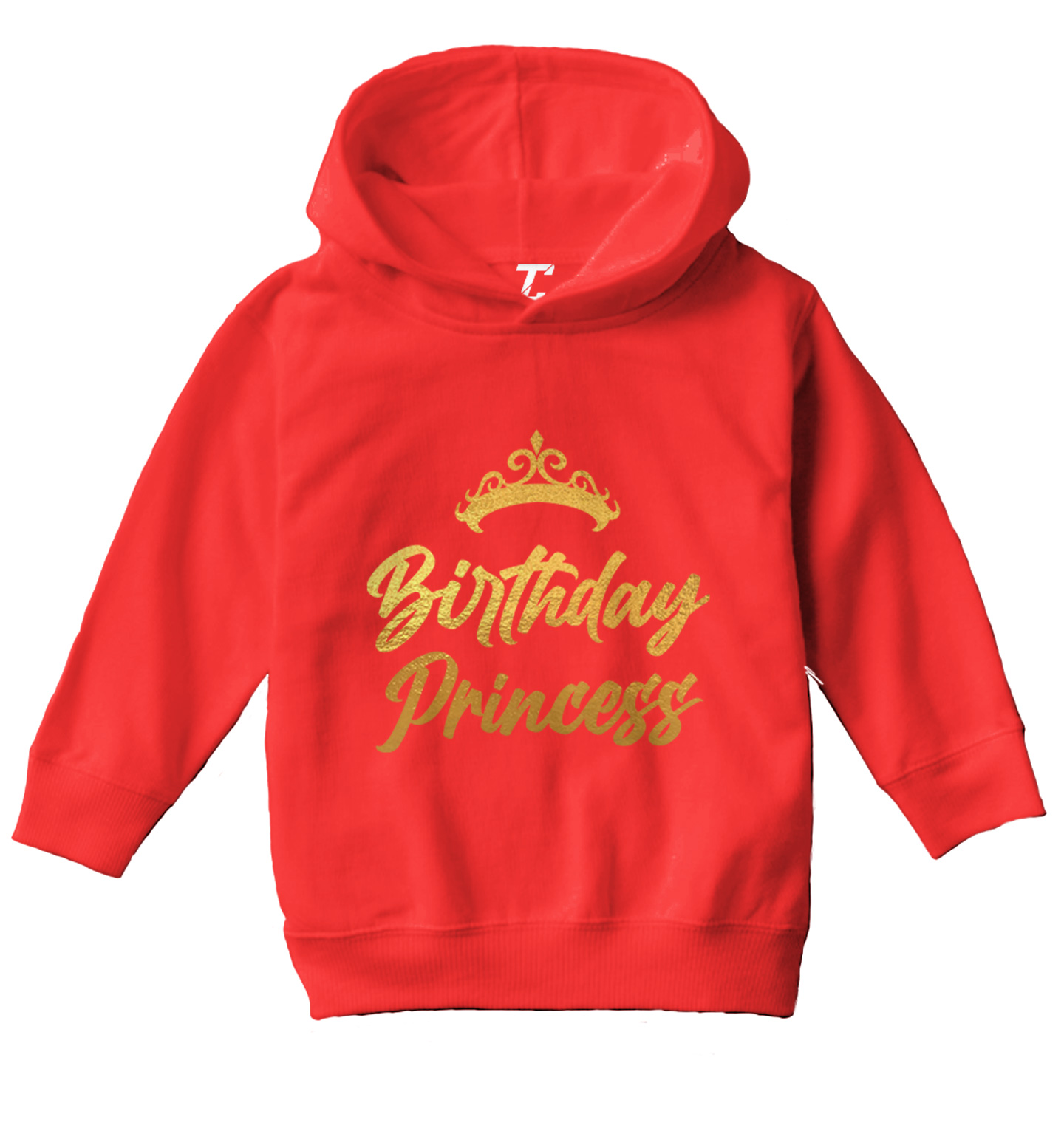 Birthday Princess - Goil Foil Tiara Crown Party Toddler/Youth Hoodie - Picture 10 of 12