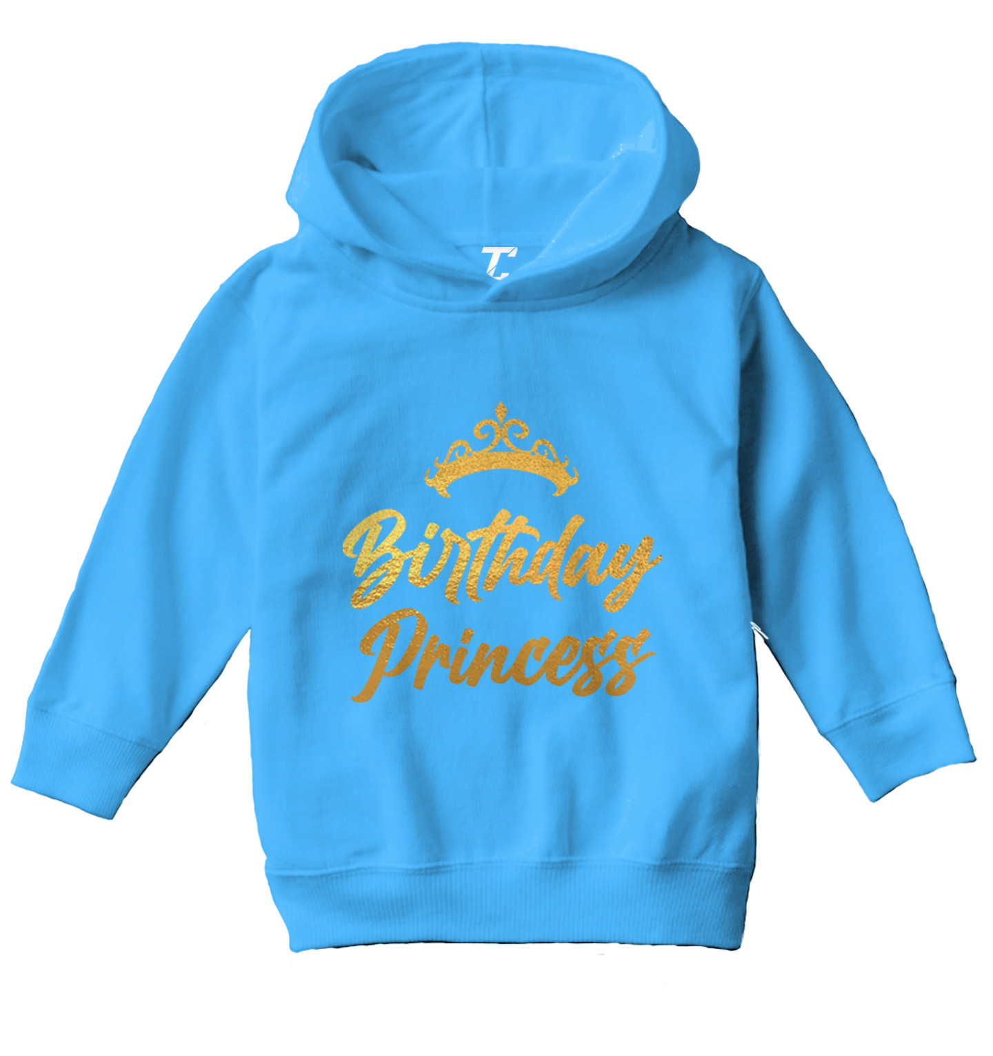 Birthday Princess - Goil Foil Tiara Crown Party Toddler/Youth Hoodie - Picture 12 of 12